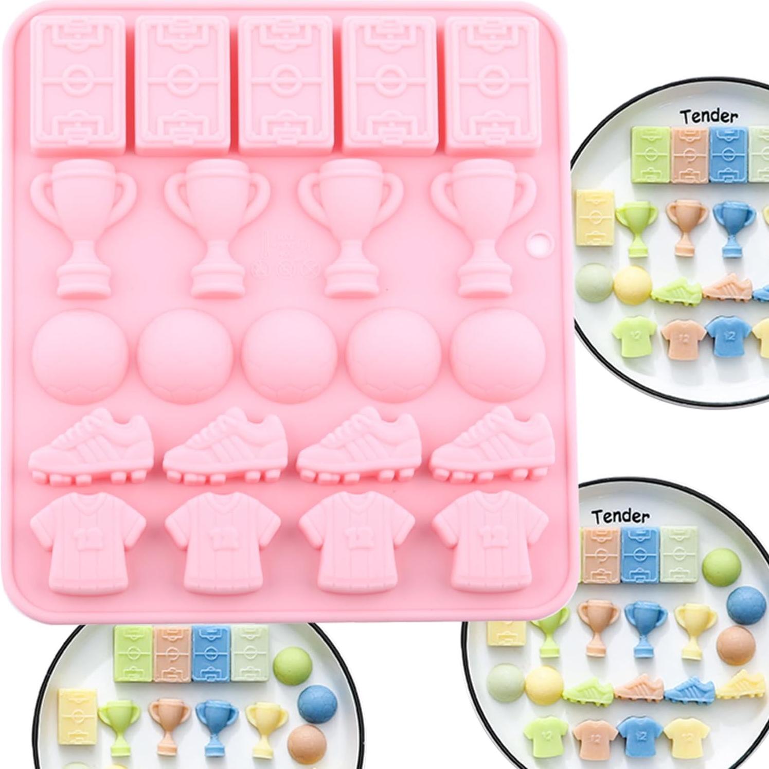 Moldes de Silicona para Caramelo AIBOYA Fútbol 17x15cm