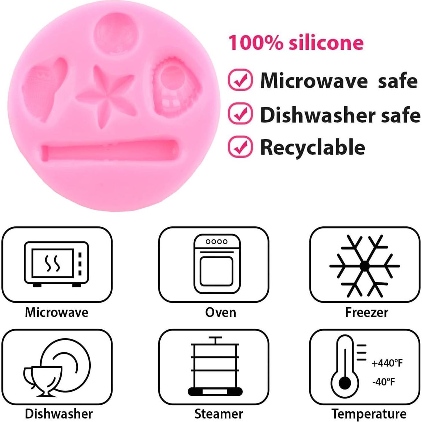 Moldes de Silicona Mujiang para Pasteles Deportivos Set de 4