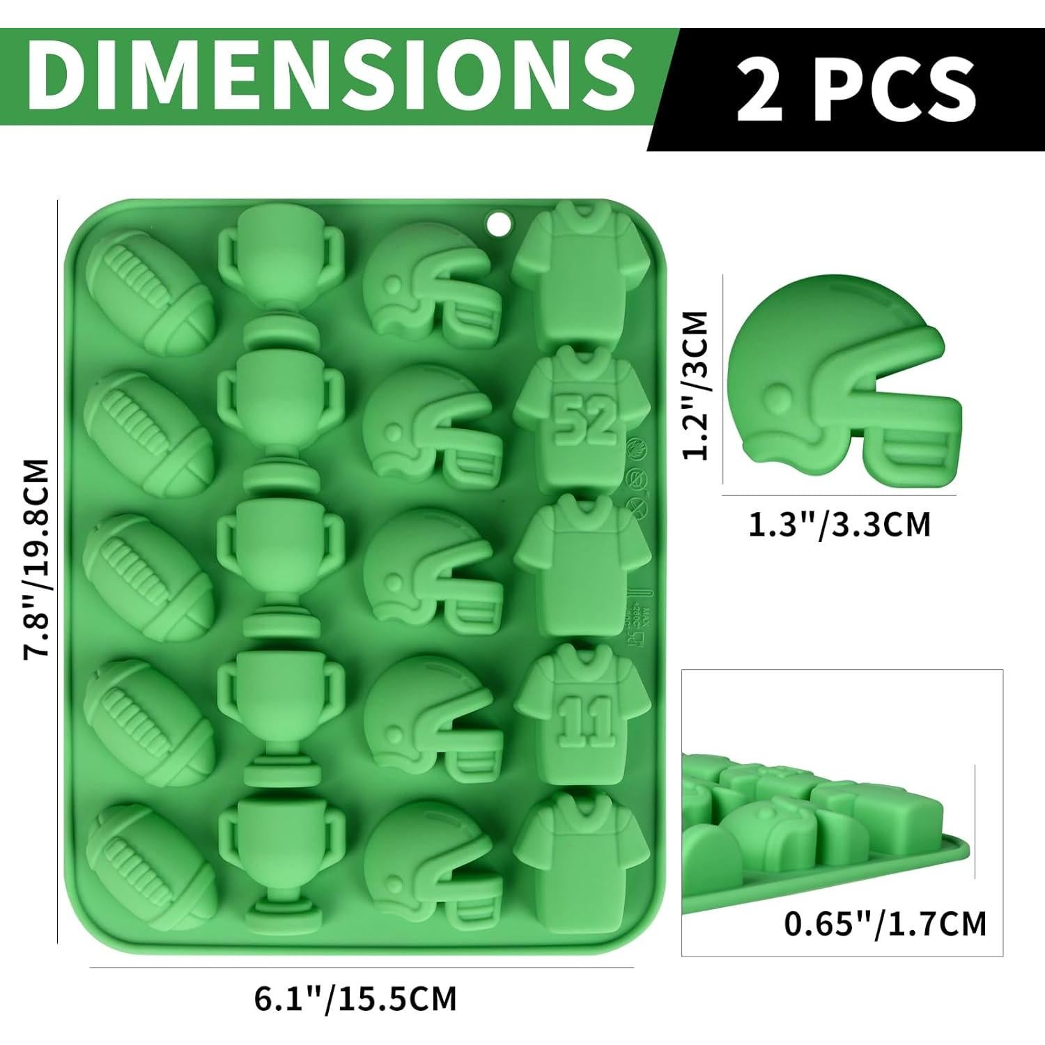 Molde de Chocolate de Fútbol Hewomate - 2 Piezas de Silicona