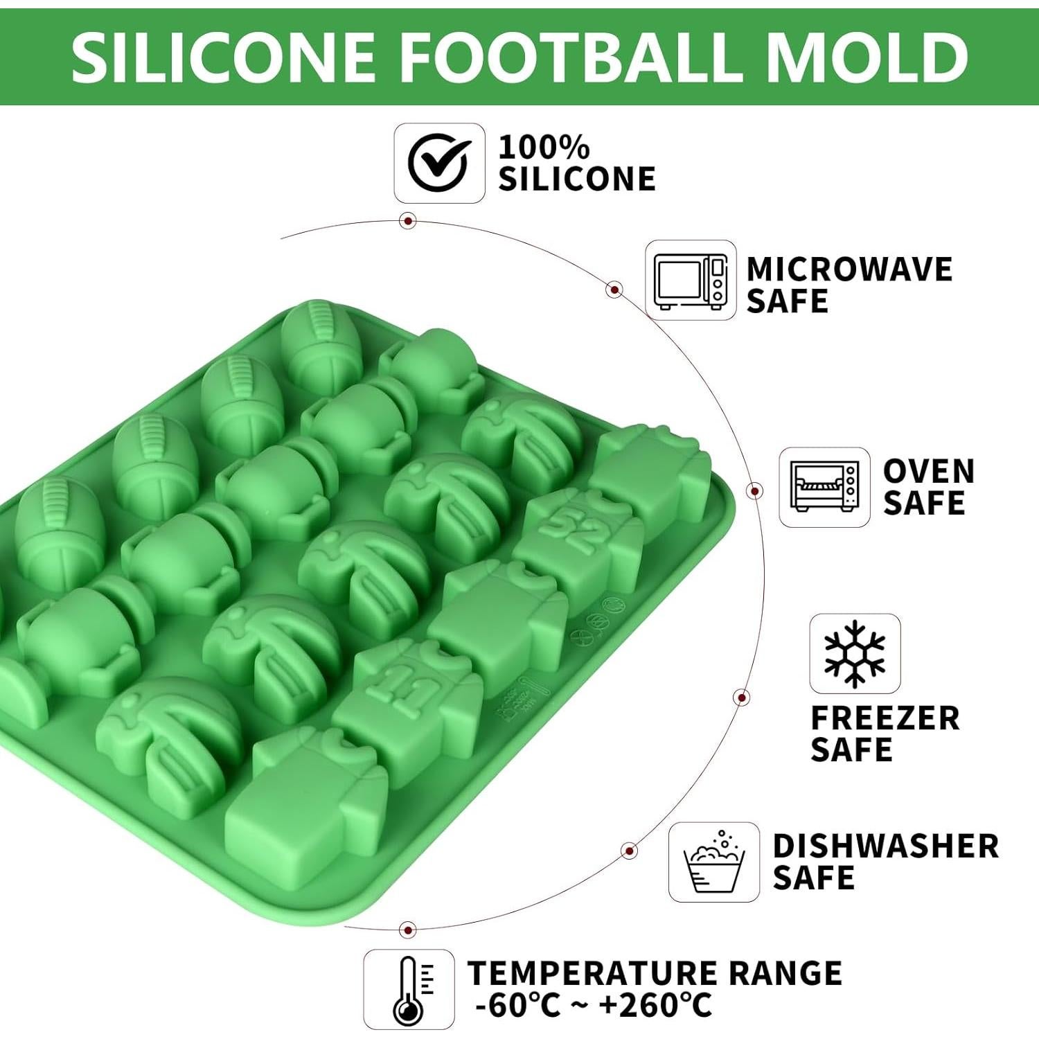 Molde de Chocolate de Fútbol Hewomate - 2 Piezas de Silicona