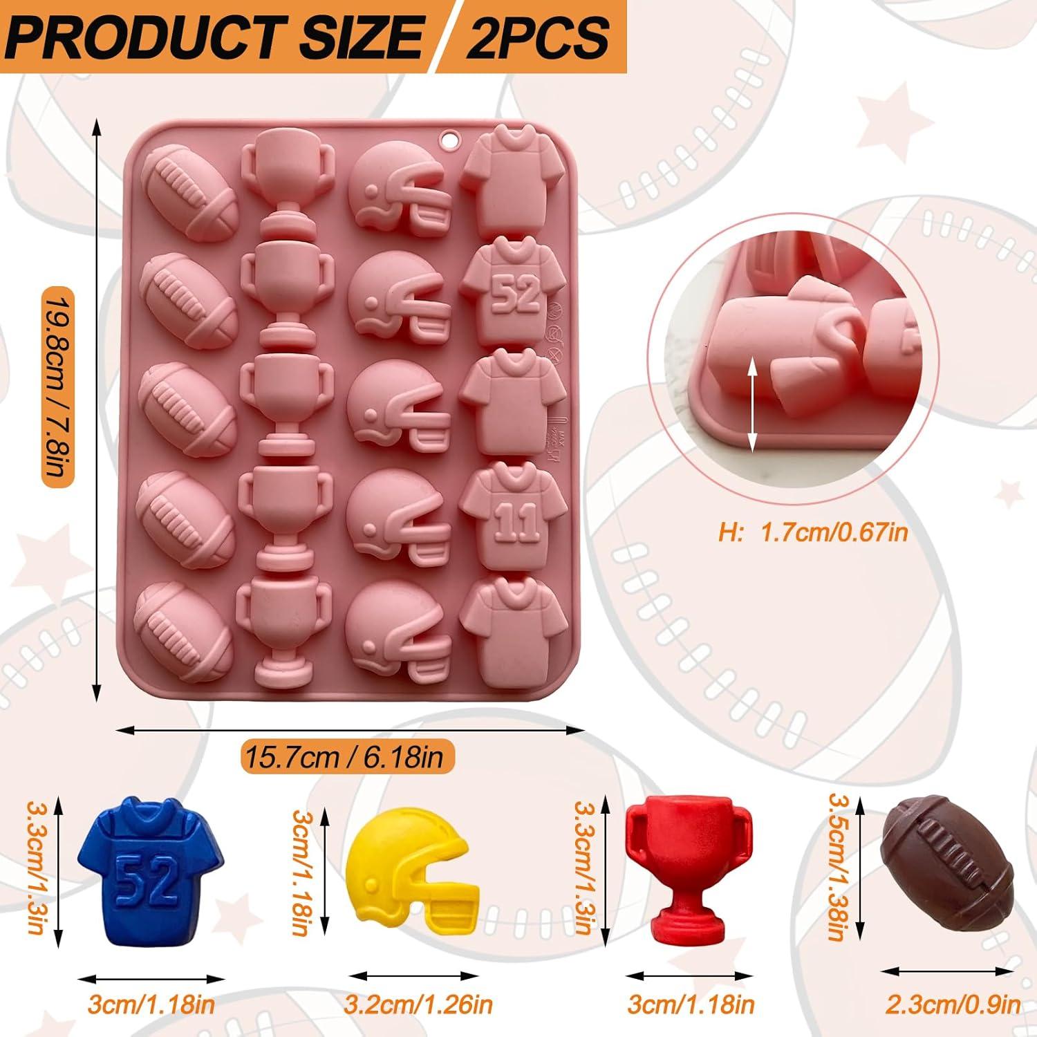 Molde de Chocolate de Fútbol 2PCS Silicona Rosa 20 Cavidades