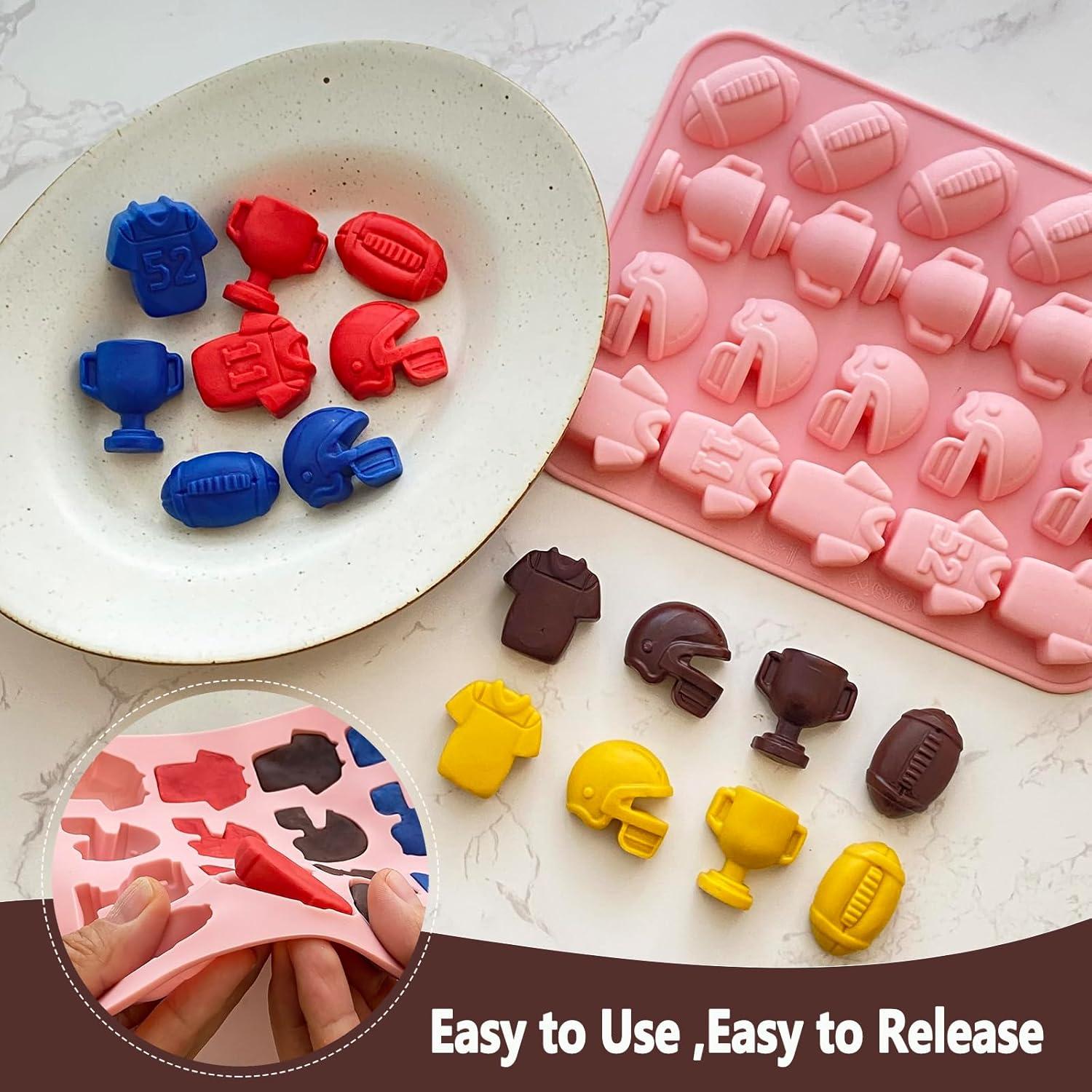 Molde de Chocolate de Fútbol 2PCS Silicona Rosa 20 Cavidades