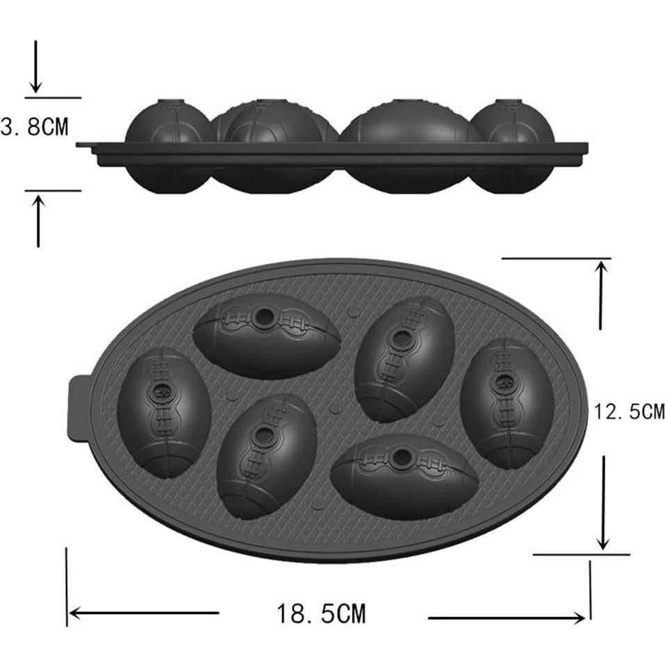 Moldes de Silicona para Hielo Naranqa Forma de Fútbol 3D