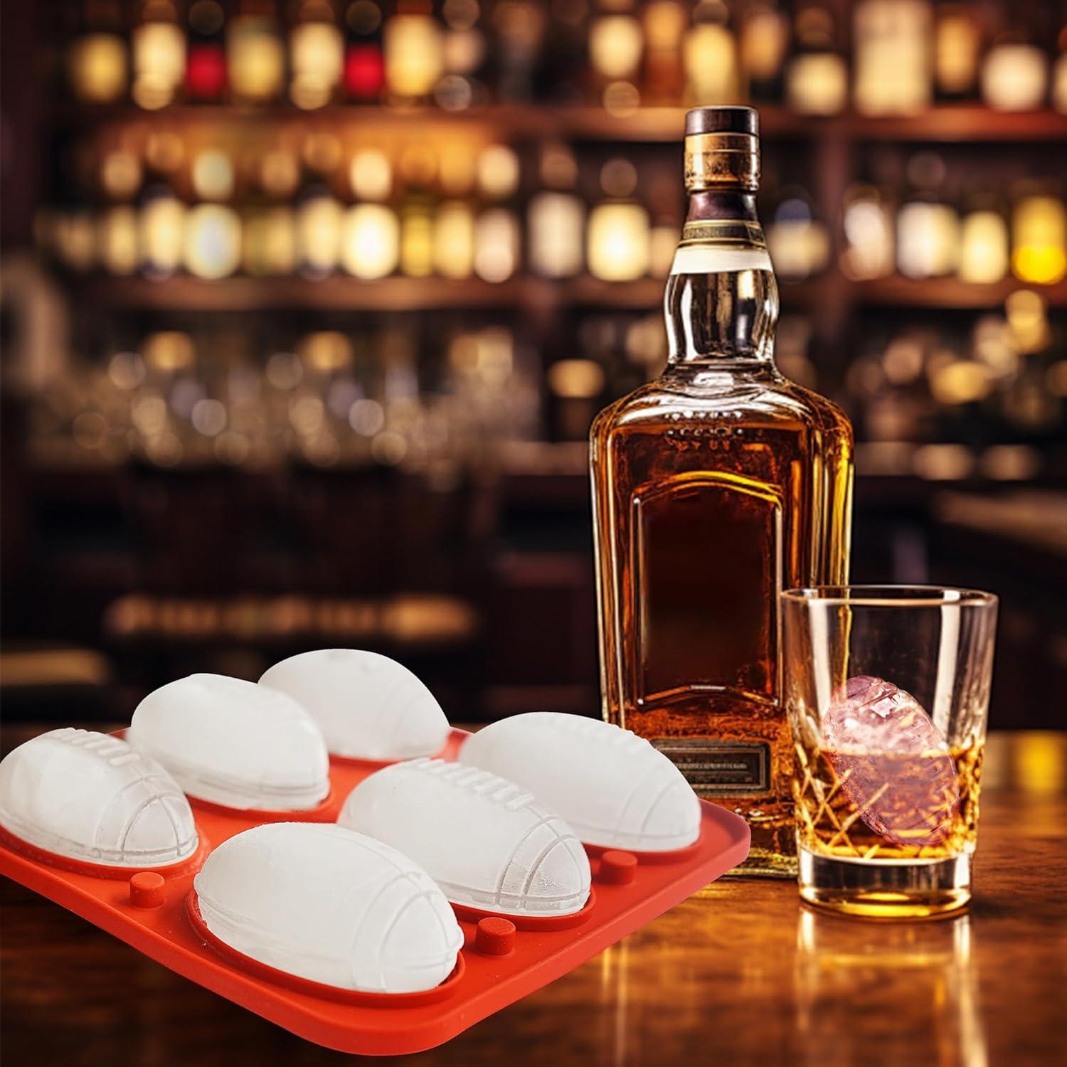 Molde de Hielo en Forma de Fútbol Wilewir 6 Cavidades 5.1cm