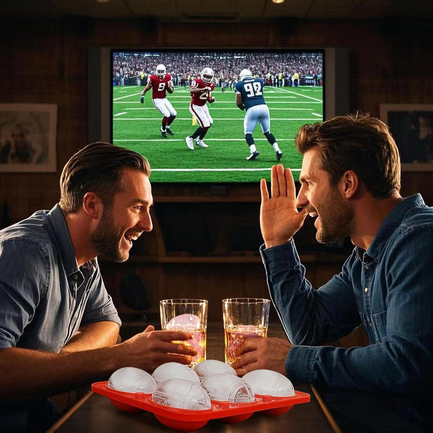 Molde de Hielo en Forma de Fútbol Wilewir 6 Cavidades 5.1cm