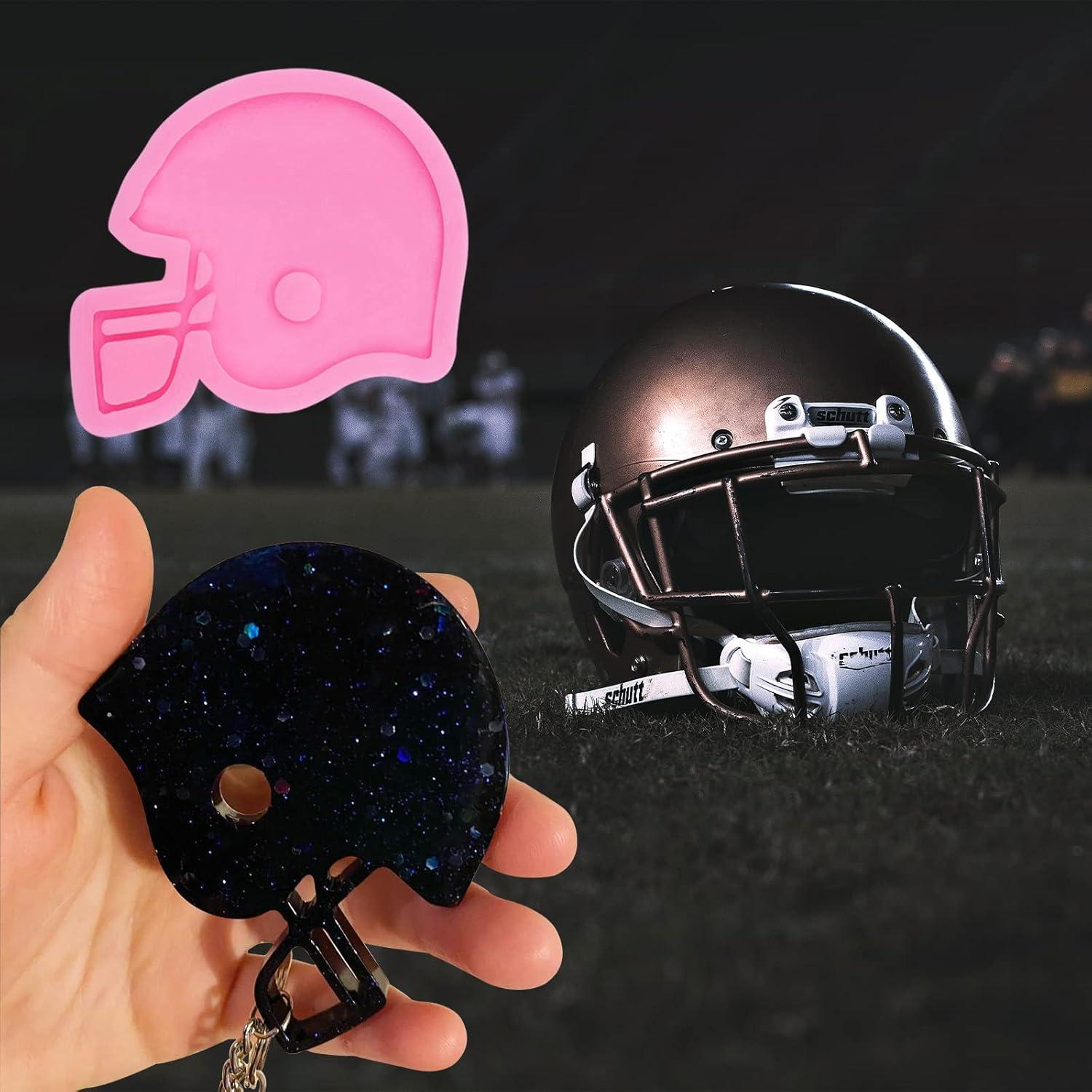 Kit de Moldes de Silicona para Llaveros de Fútbol y Rugby - 4 Pcs