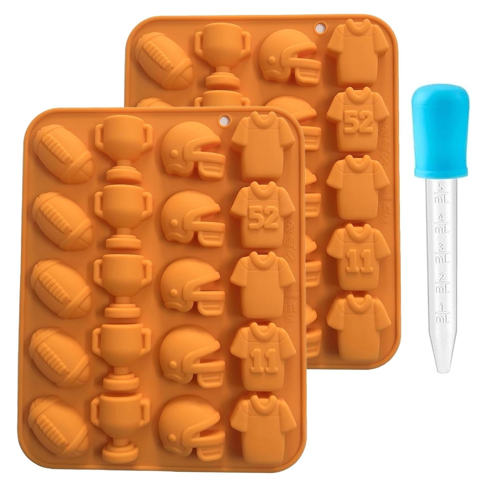 Moldes de Caramelo de Fútbol Apiocmy - 2 Piezas, 40 Cavidades