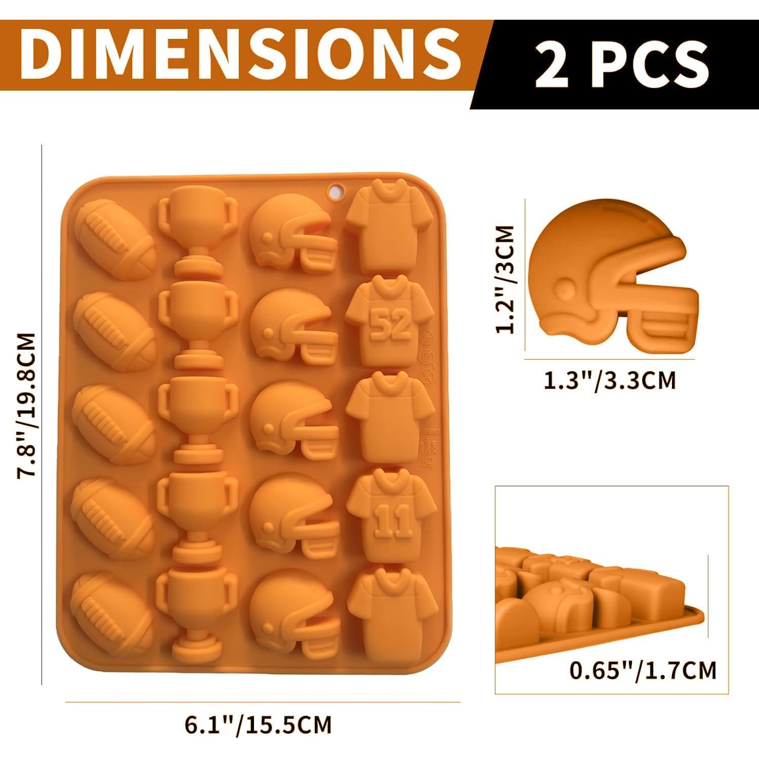 Moldes de Caramelo de Fútbol Apiocmy - 2 Piezas, 40 Cavidades