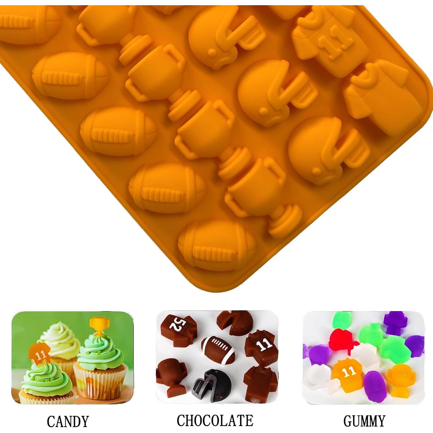 Moldes de Caramelo de Fútbol Apiocmy - 2 Piezas, 40 Cavidades