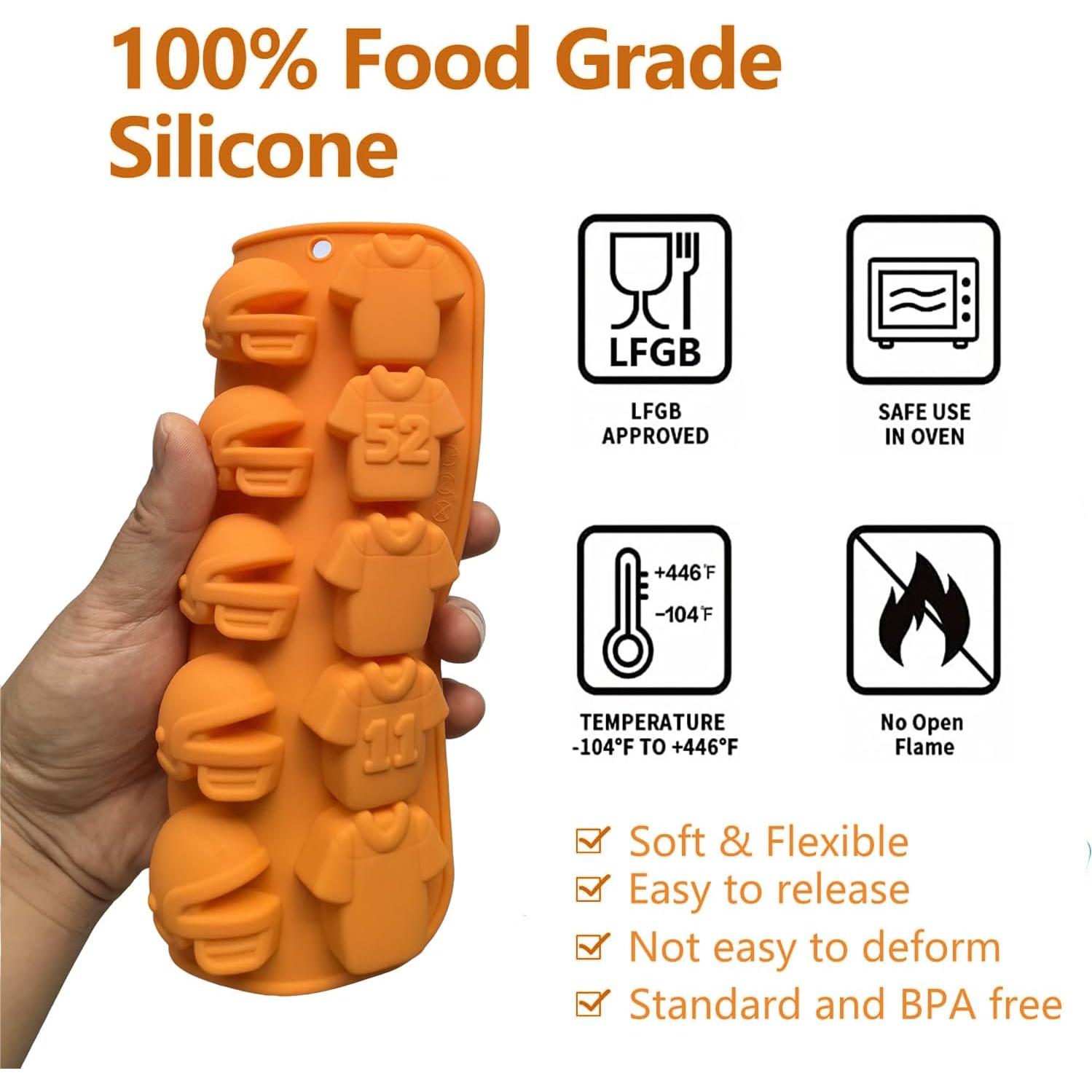 Moldes de Caramelo de Fútbol Apiocmy - 2 Piezas, 40 Cavidades