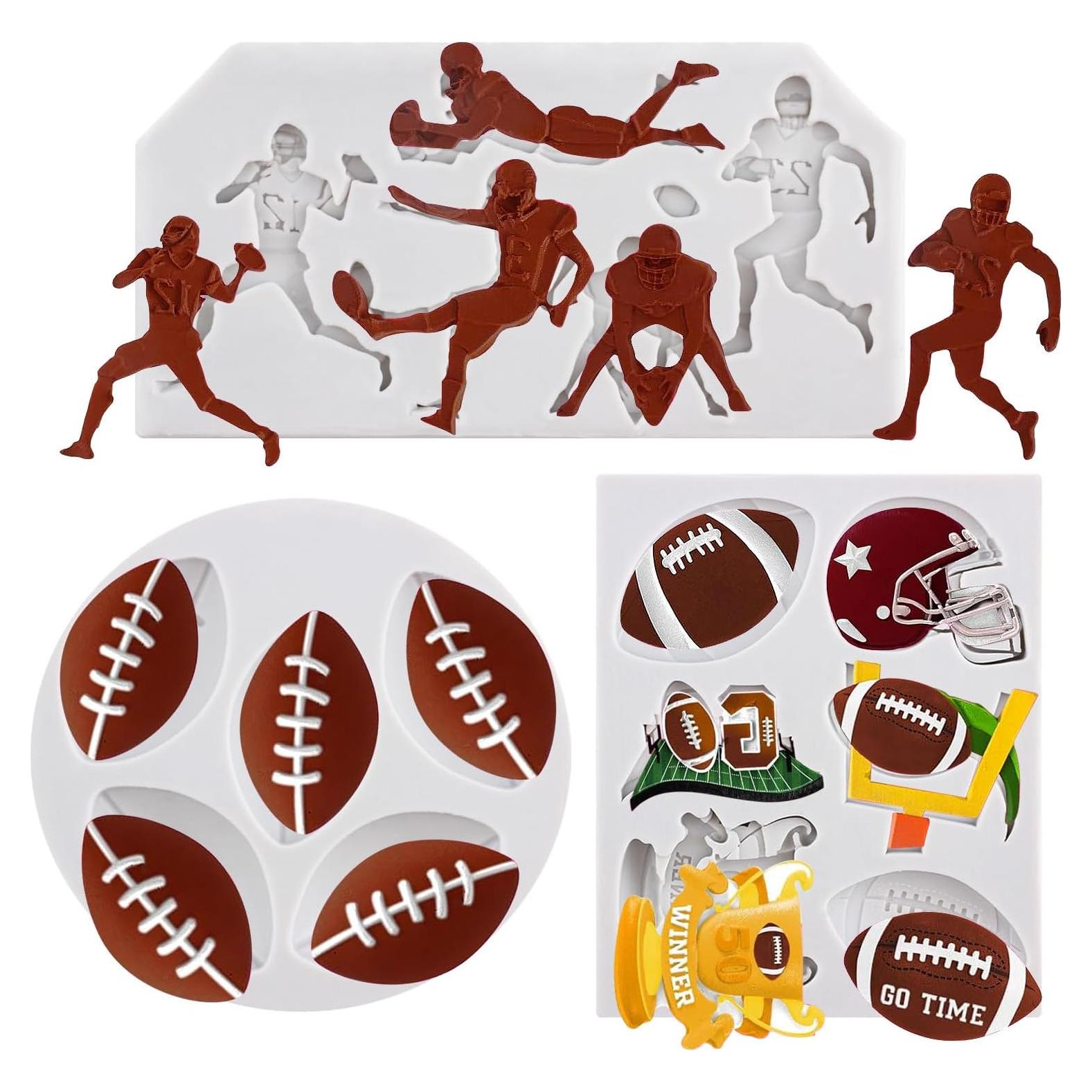 Set de 3 Moldes de Silicona FCKEMLDS para Fondant Deportivo