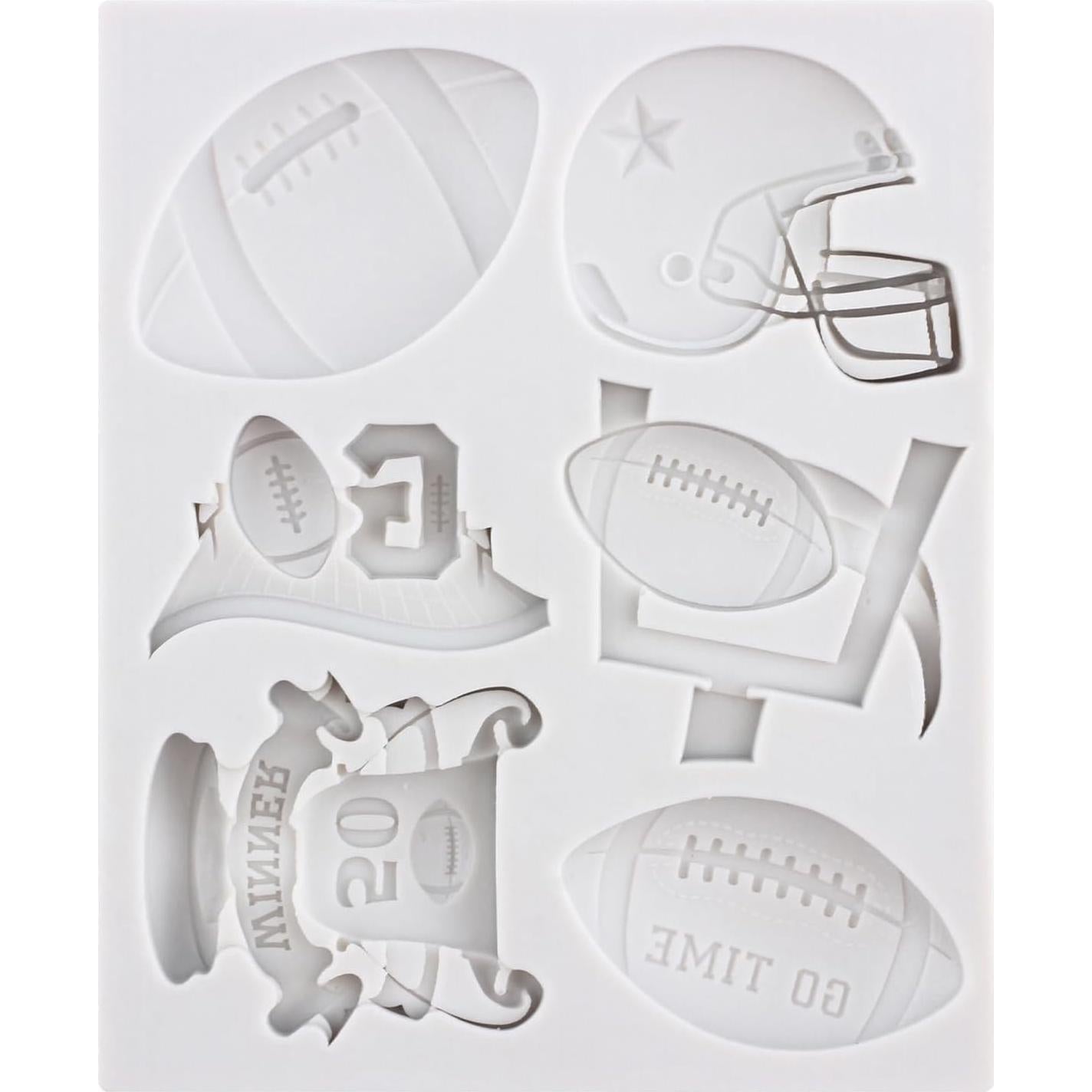 Set de 3 Moldes de Silicona FCKEMLDS para Fondant Deportivo