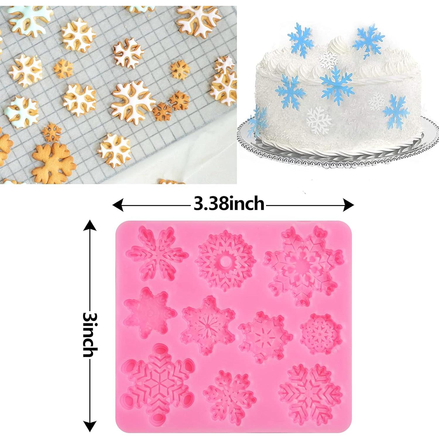 Moldes de Silicona para Pasteles Copos de Nieve Rainmae 6 Pcs