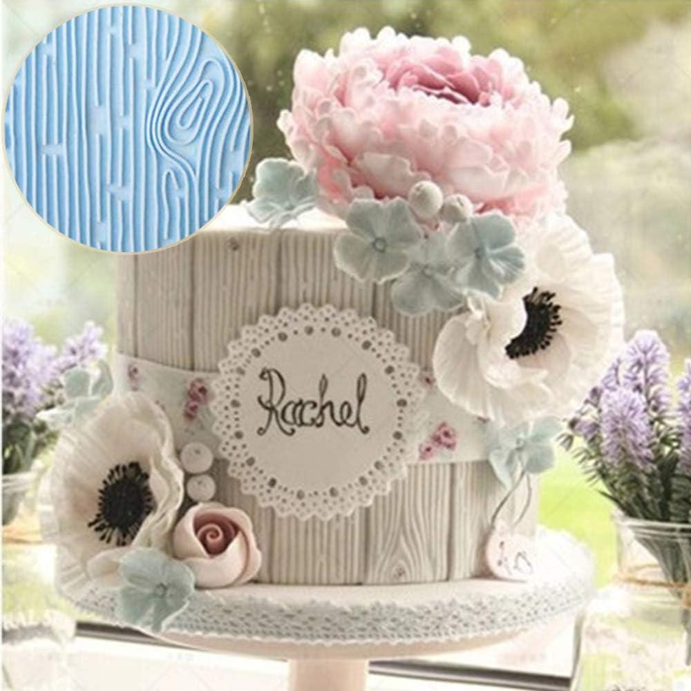 Moldes de Fondant JOERSH 6 Piezas Textura Madera Ladrillo