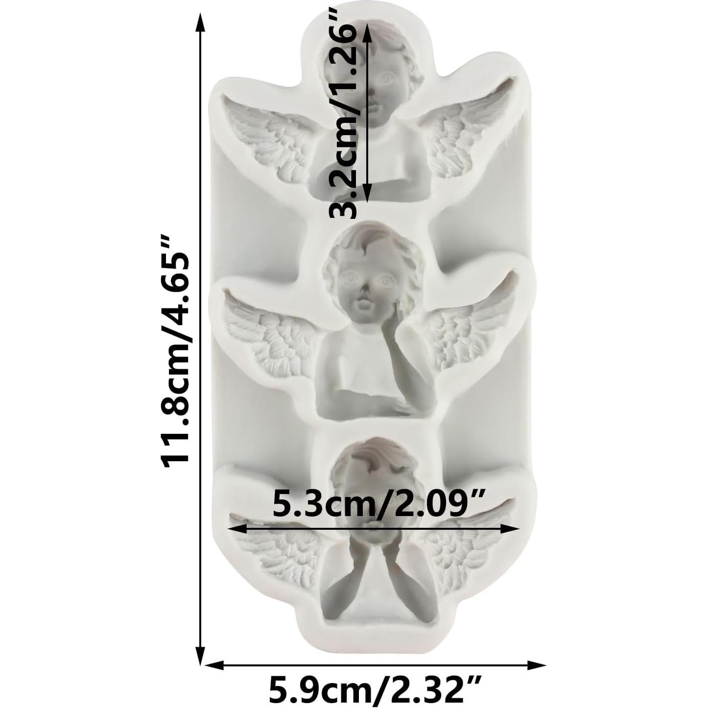 Molde de Silicona Fondant 3D Angel Baby MINFEIDMS 9.57 cm
