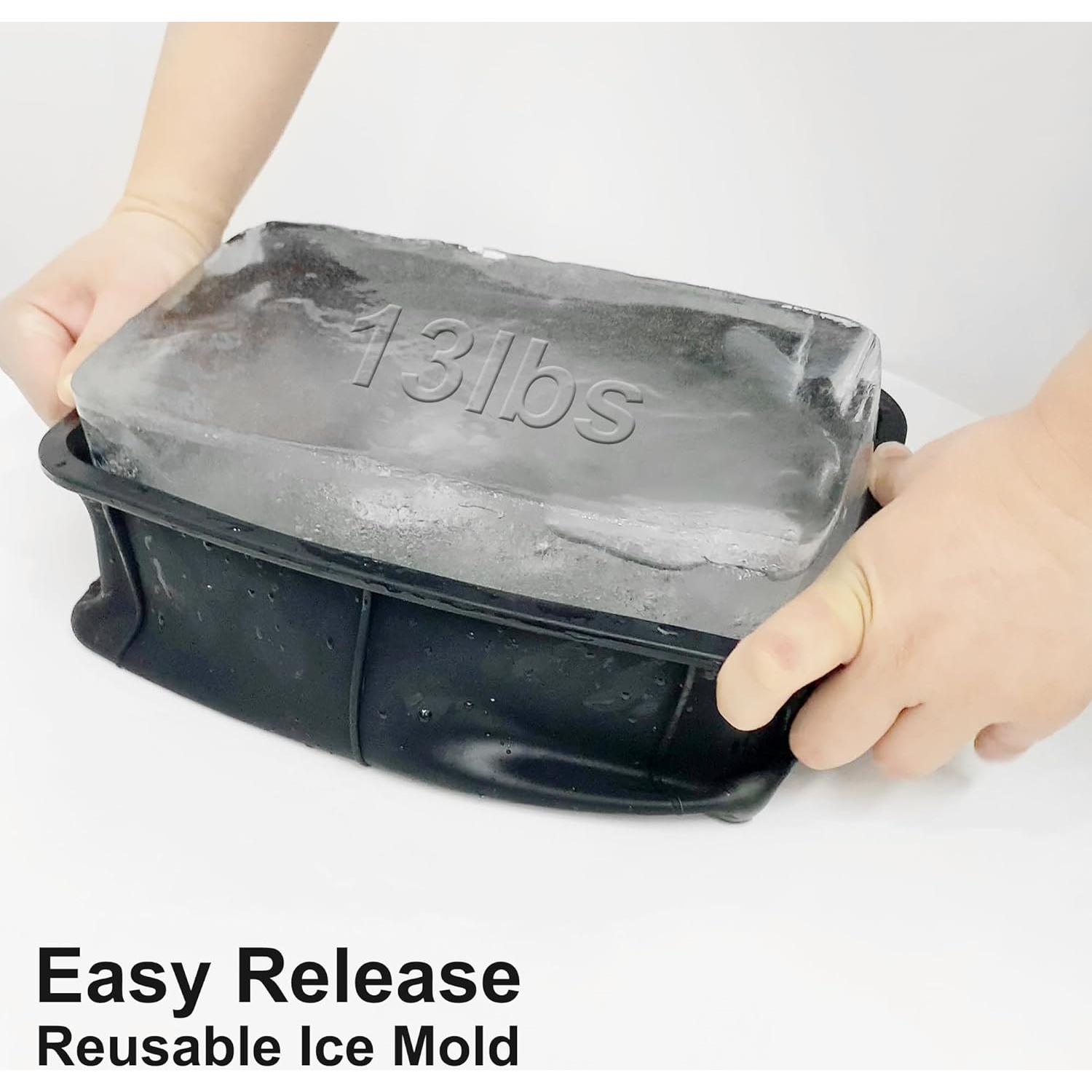 Molde de Hielo Extra Grande Gosmol 5.9 kg Silicona Negro