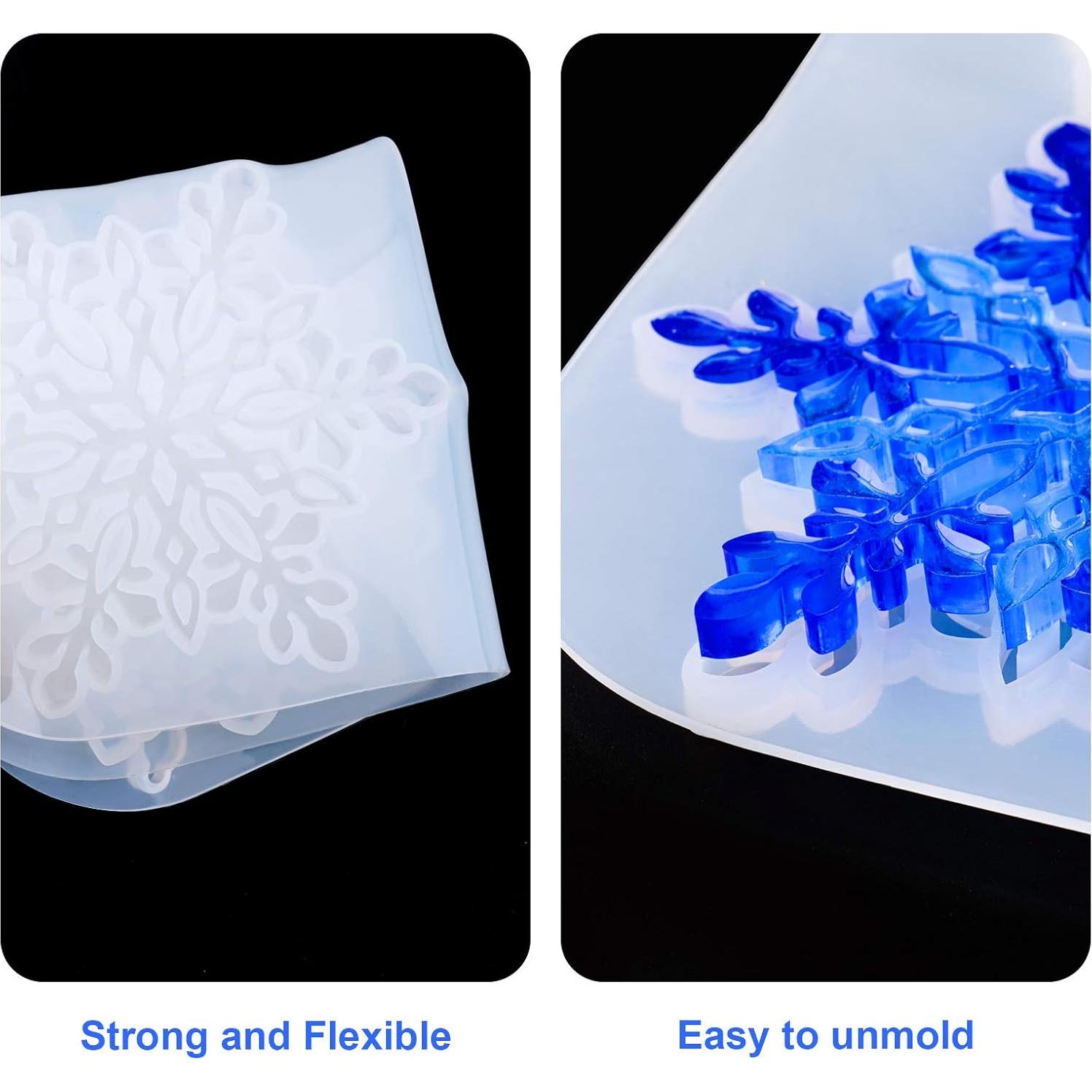 Moldes de Silicona NiArt 4PCS Copo de Nieve 10.6 cm