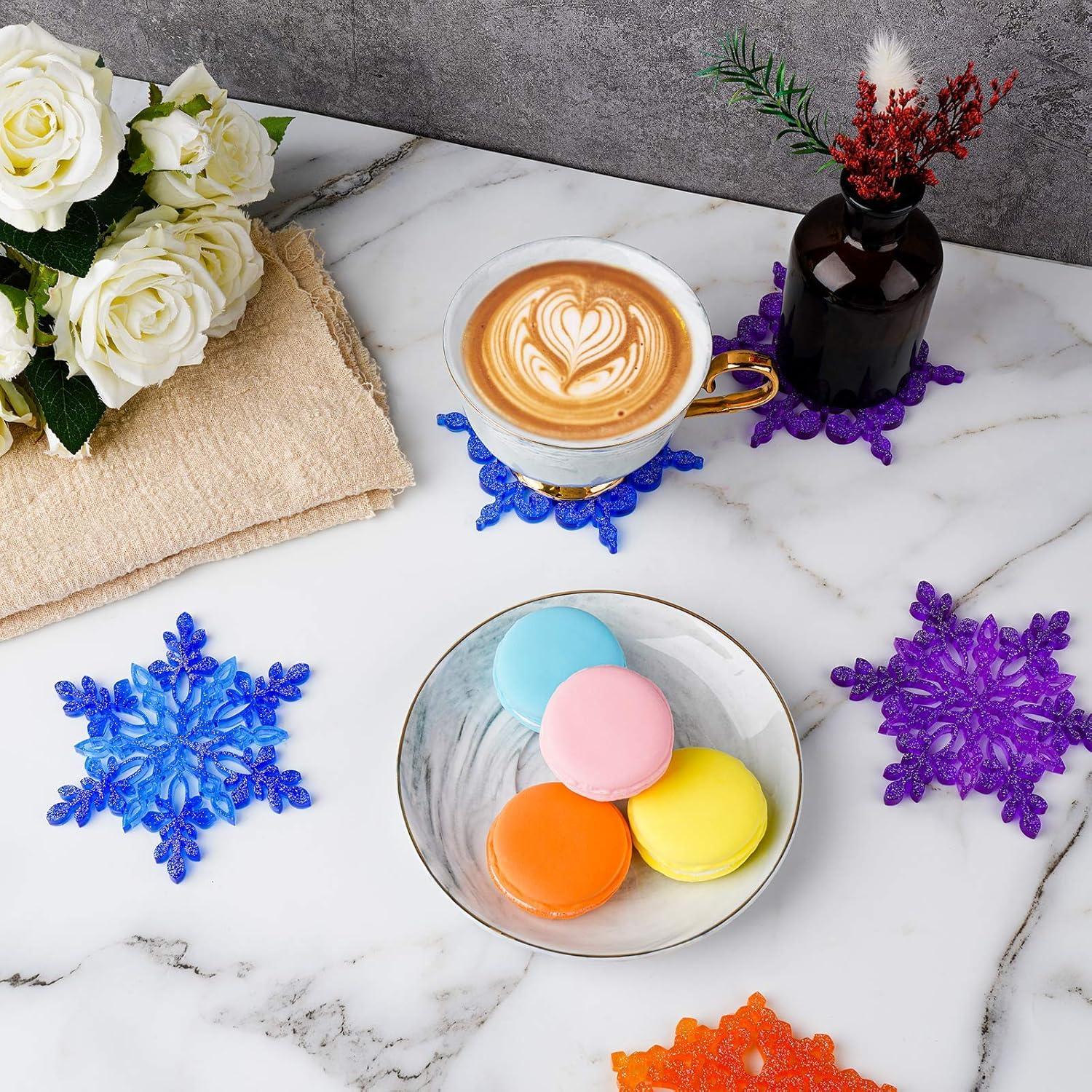 Moldes de Silicona NiArt 4PCS Copo de Nieve 10.6 cm