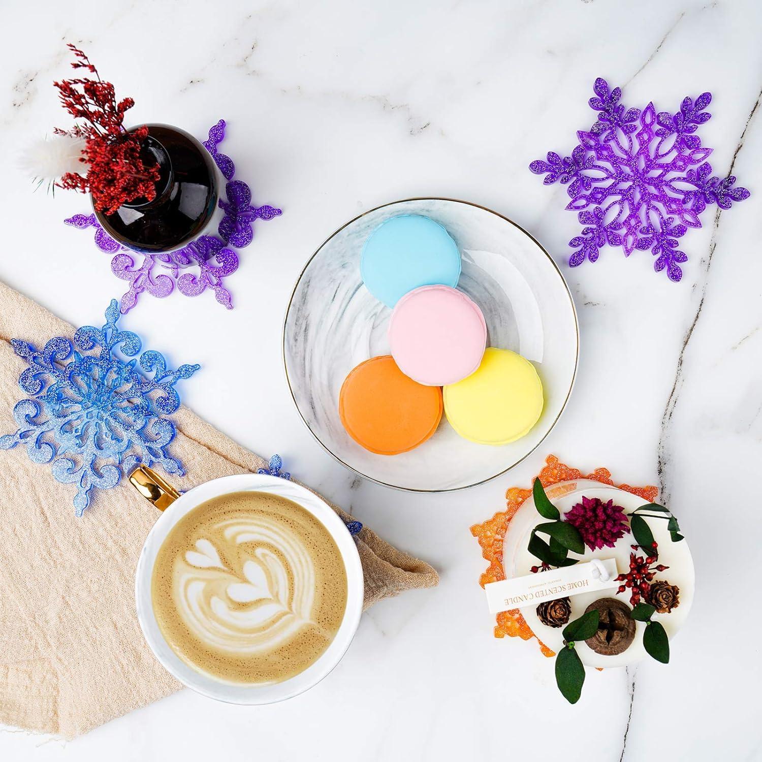 Moldes de Silicona NiArt 4PCS Copo de Nieve 10.6 cm