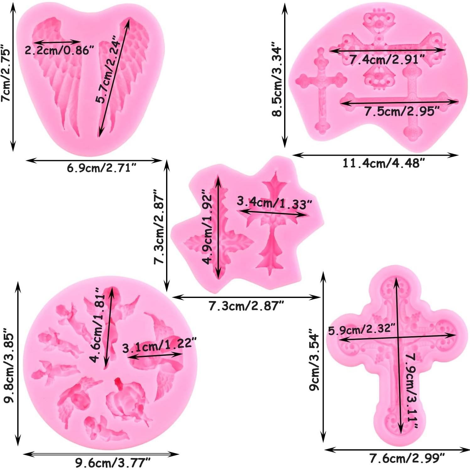 Set de 5 Moldes de Silicona para Fondant LKDQUTHM