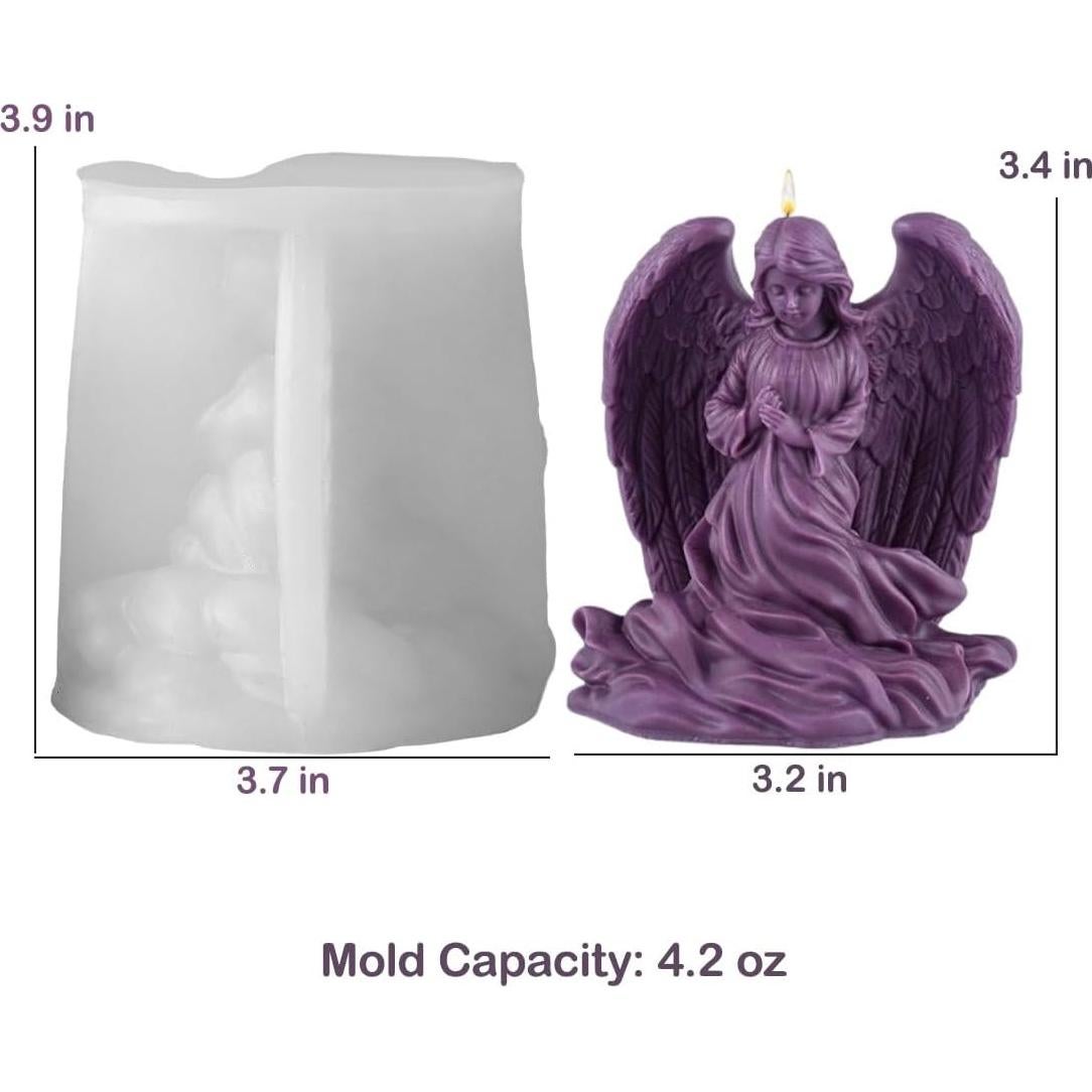 Molde de Silicona Ángel Alado Resnova 9.4x9.9 cm para Jabón y Velas