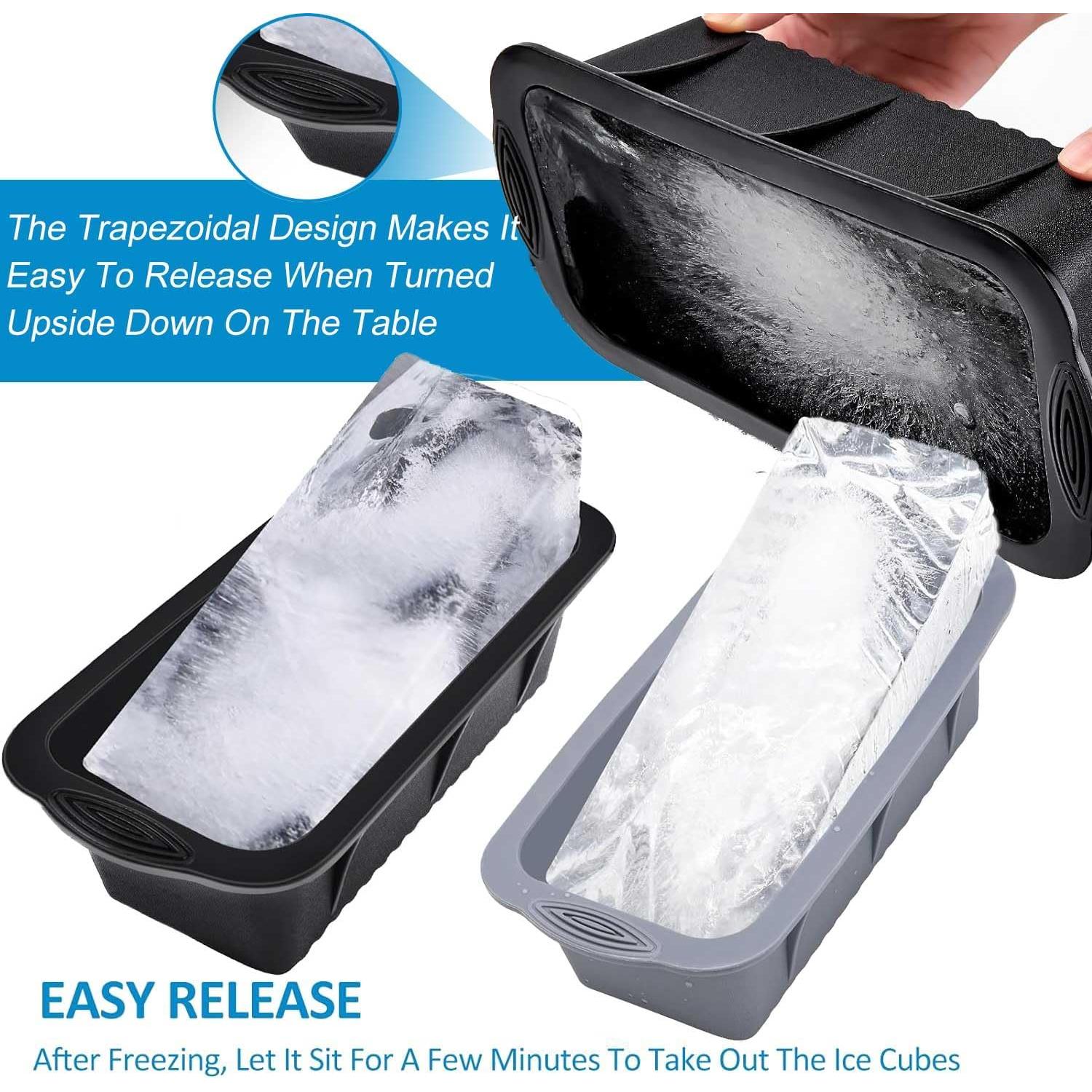 Molde de Hielo Grande DredQcco 6 Piezas Silicona 25.4x12.7cm