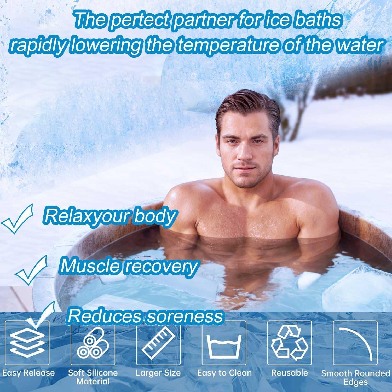 Molde de Hielo Grande DredQcco 6 Piezas Silicona 25.4x12.7cm