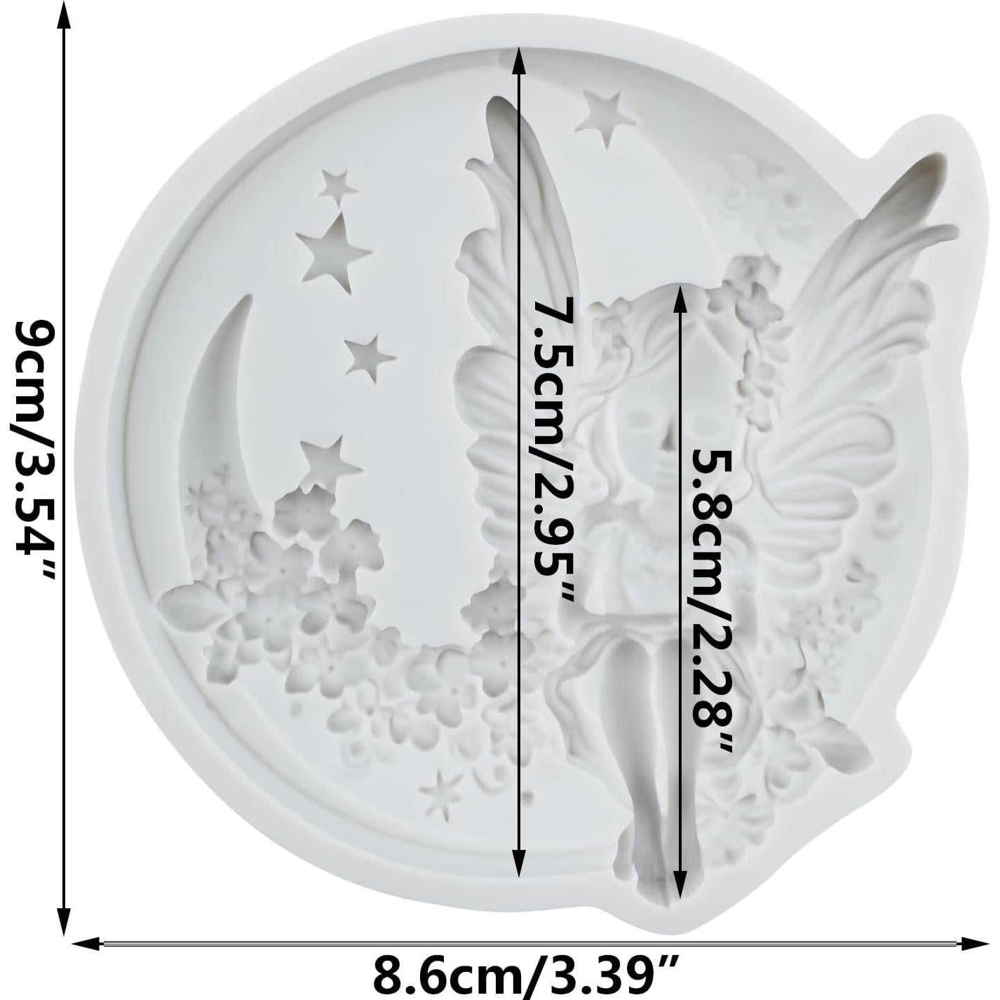 Molde de Silicona Mariposa Hada Lingzhi 8.07x7.29 cm