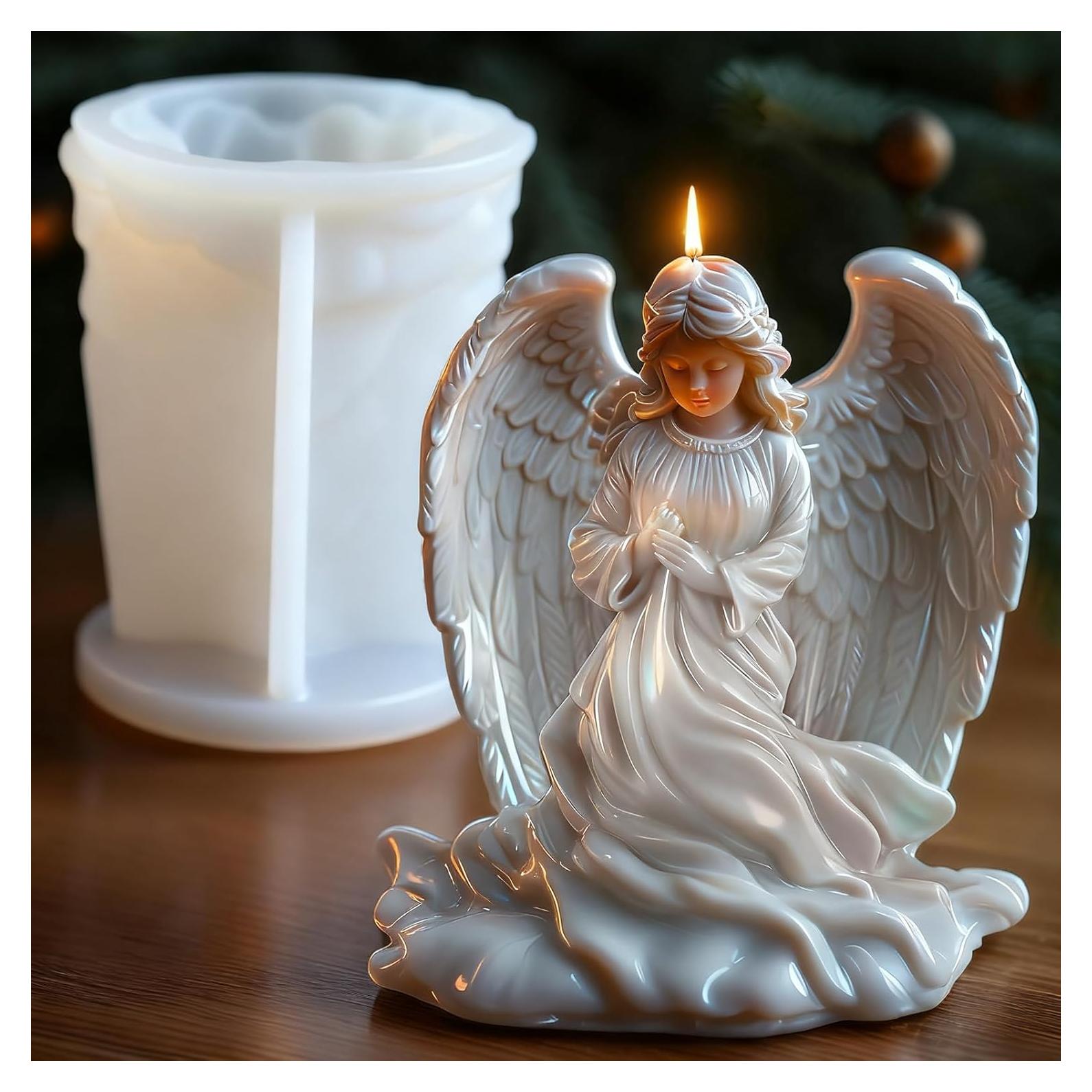 Moldes de Silicona 3D LLPMutu Niña Ángel para Jabón y Velas