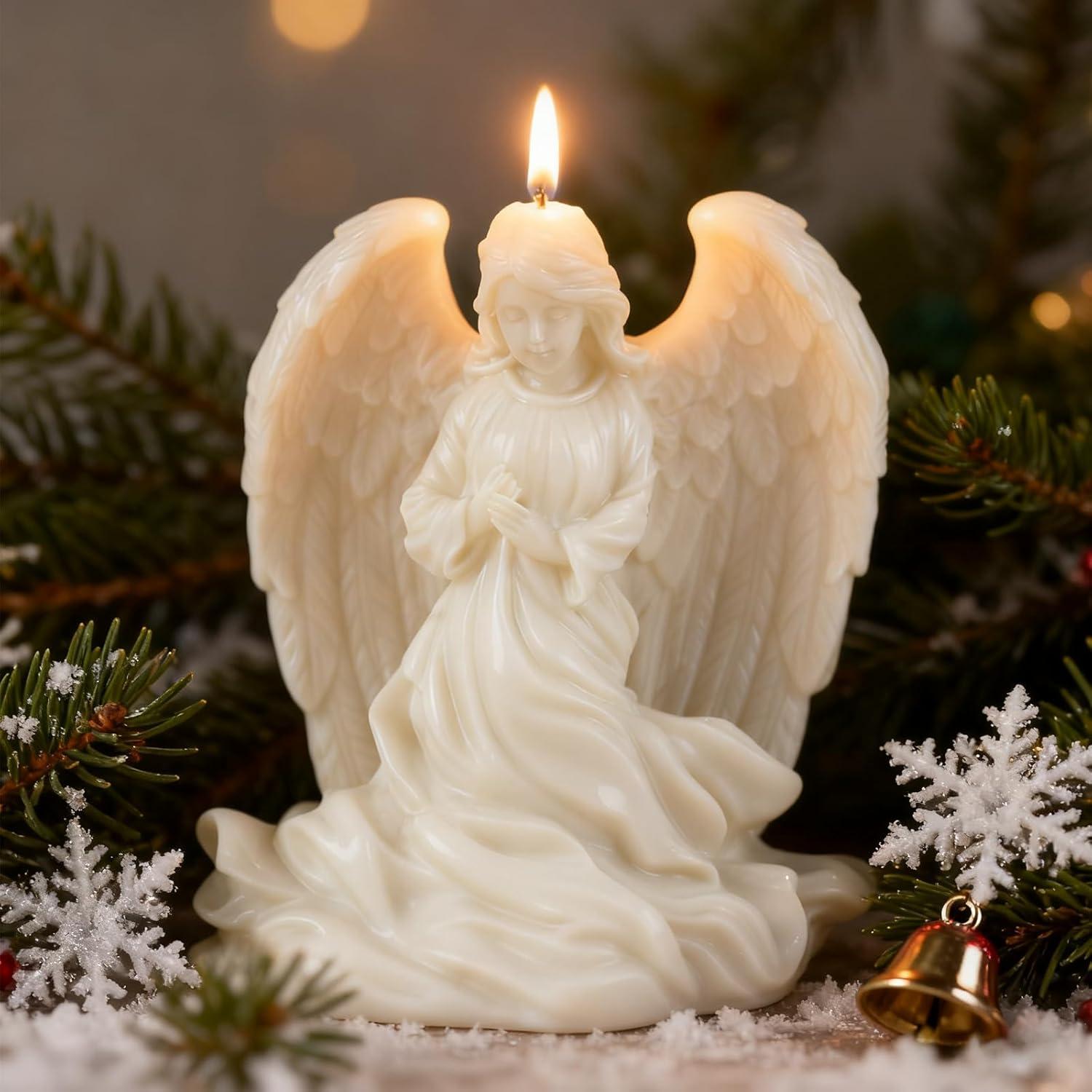 Moldes de Silicona 3D LLPMutu Niña Ángel para Jabón y Velas