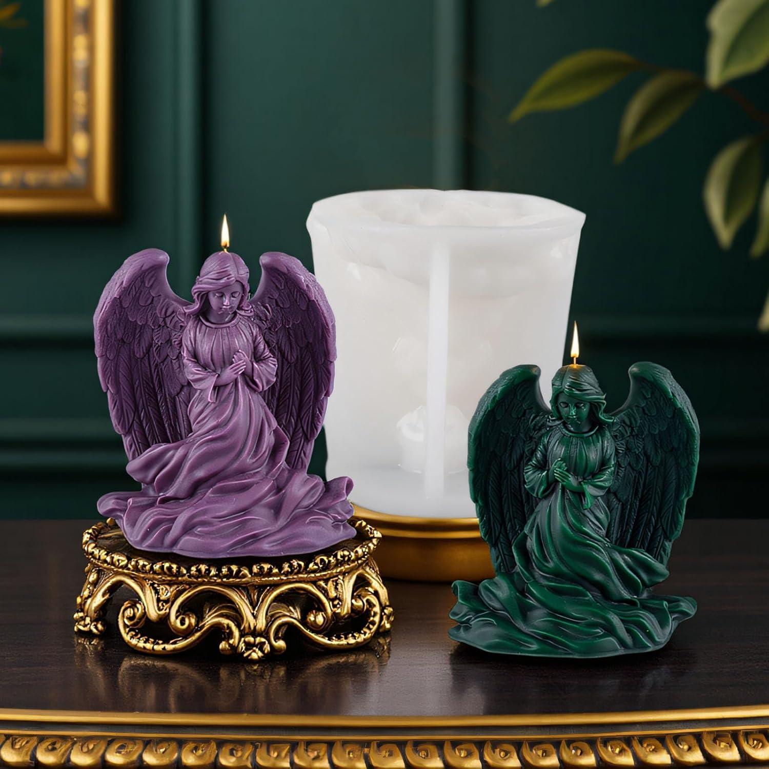 Moldes de Silicona 3D LLPMutu Niña Ángel para Jabón y Velas