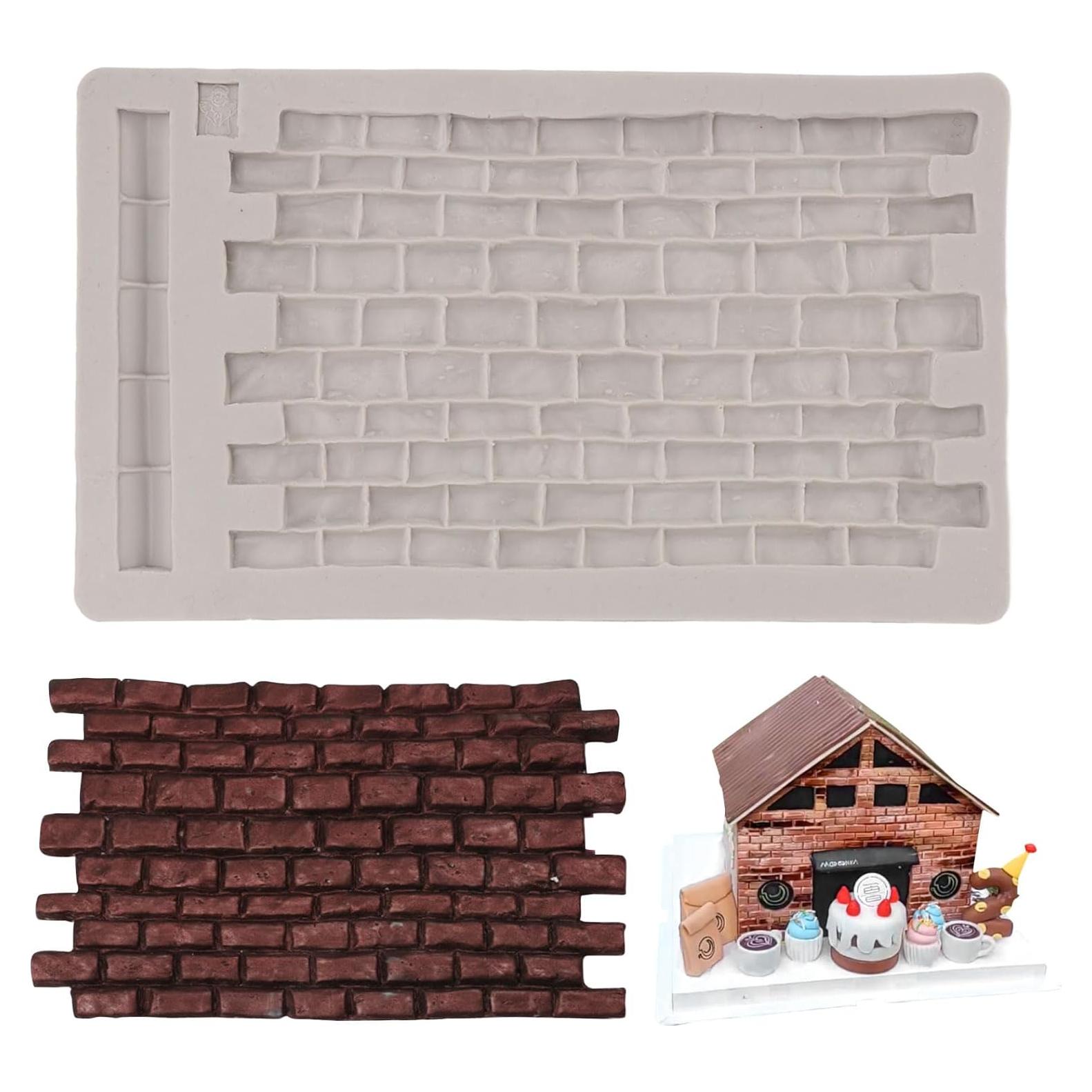 Molde de Silicona para Fondant Cyrank Pared de Ladrillo 11.5x20cm
