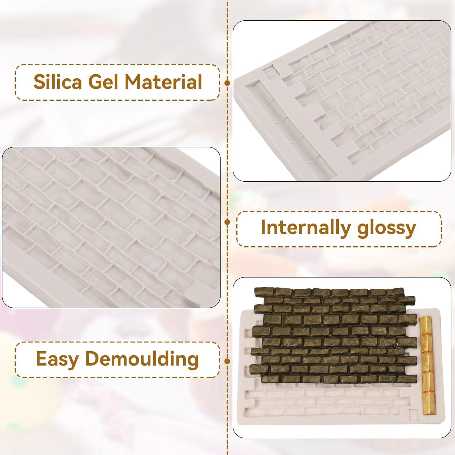 Molde de Silicona para Fondant Cyrank Pared de Ladrillo 11.5x20cm