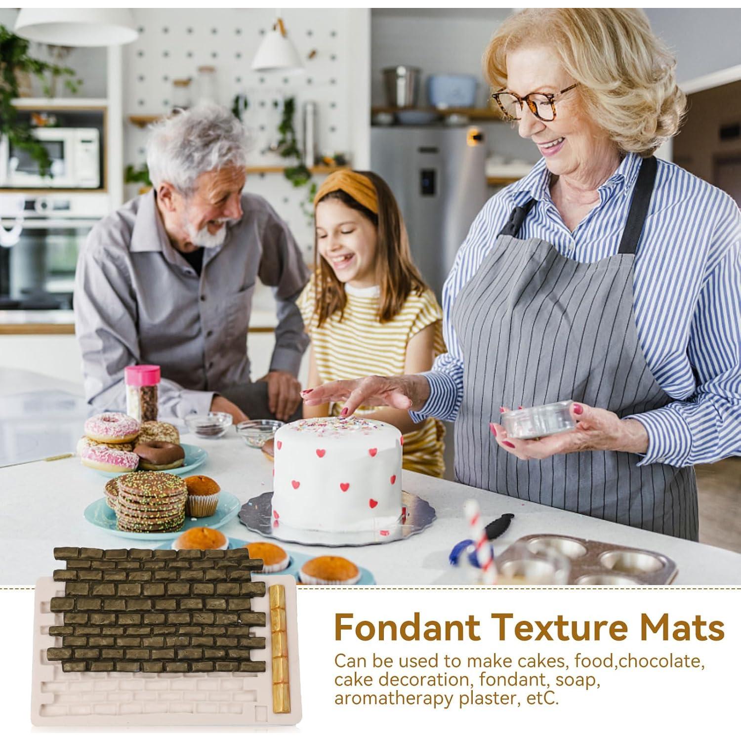 Molde de Silicona para Fondant Cyrank Pared de Ladrillo 11.5x20cm