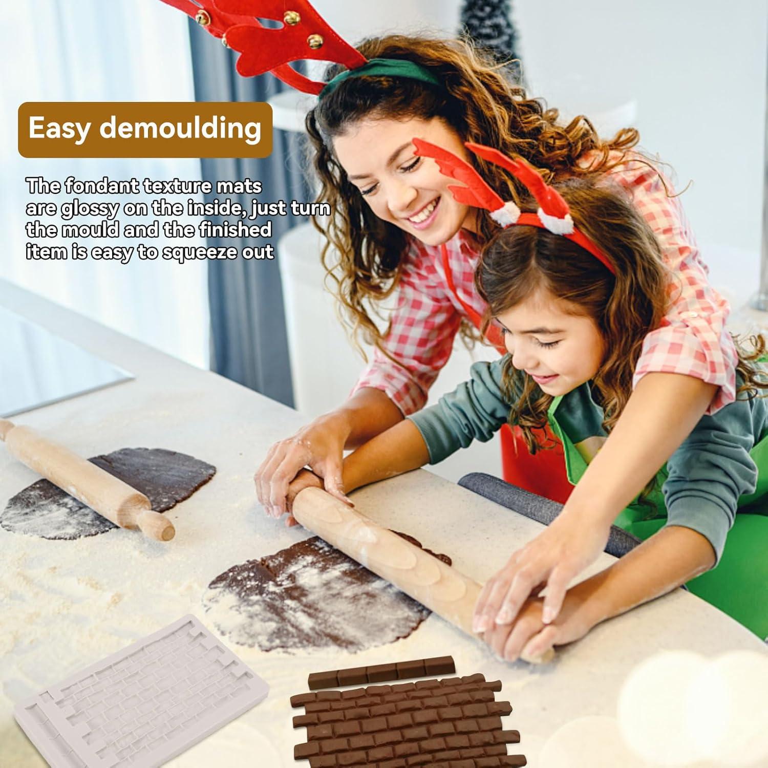 Molde de Silicona para Fondant Cyrank Pared de Ladrillo 11.5x20cm