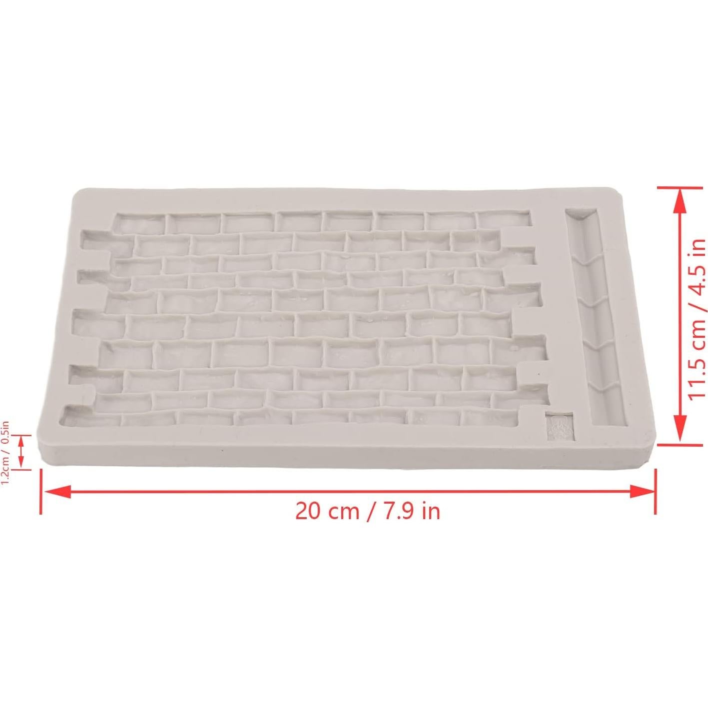 Molde de Silicona para Fondant Cyrank Pared de Ladrillo 11.5x20cm