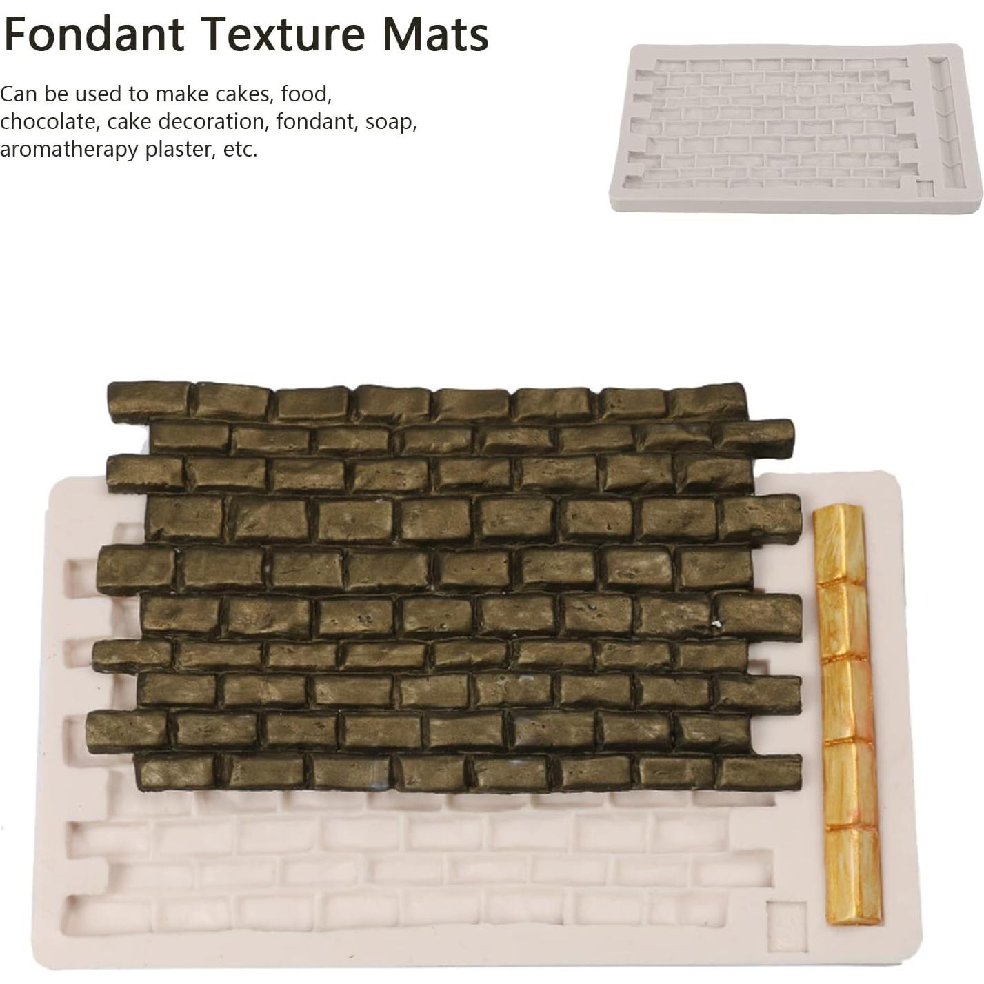 Molde de Silicona para Fondant Cyrank Pared de Ladrillo 11.5x20cm