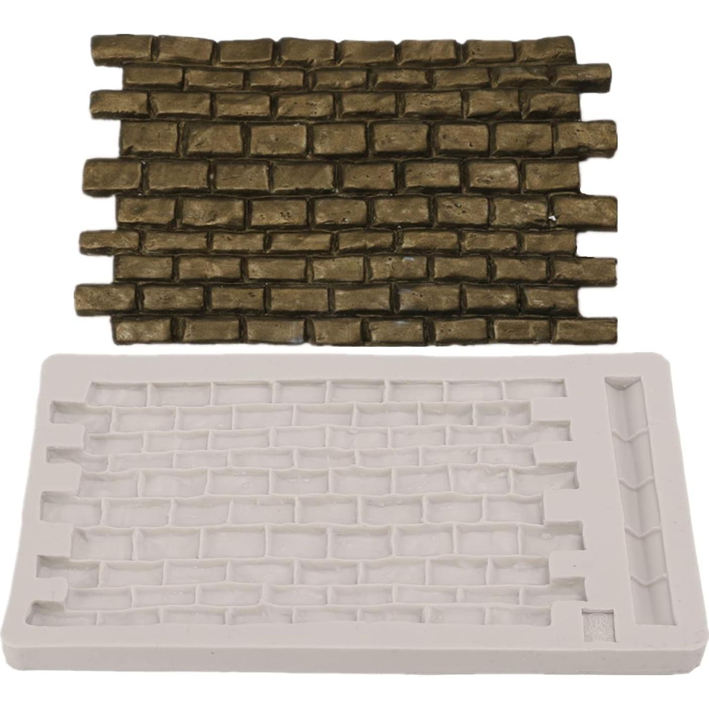 Molde de Silicona para Fondant Cyrank Pared de Ladrillo 11.5x20cm