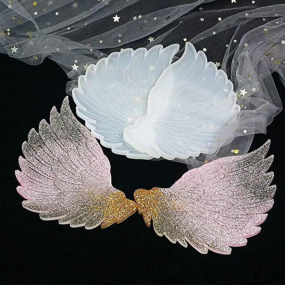 Juego de Moldes de Silicona Smays para Resina - Alas de Ángel y Cuadrado Grande