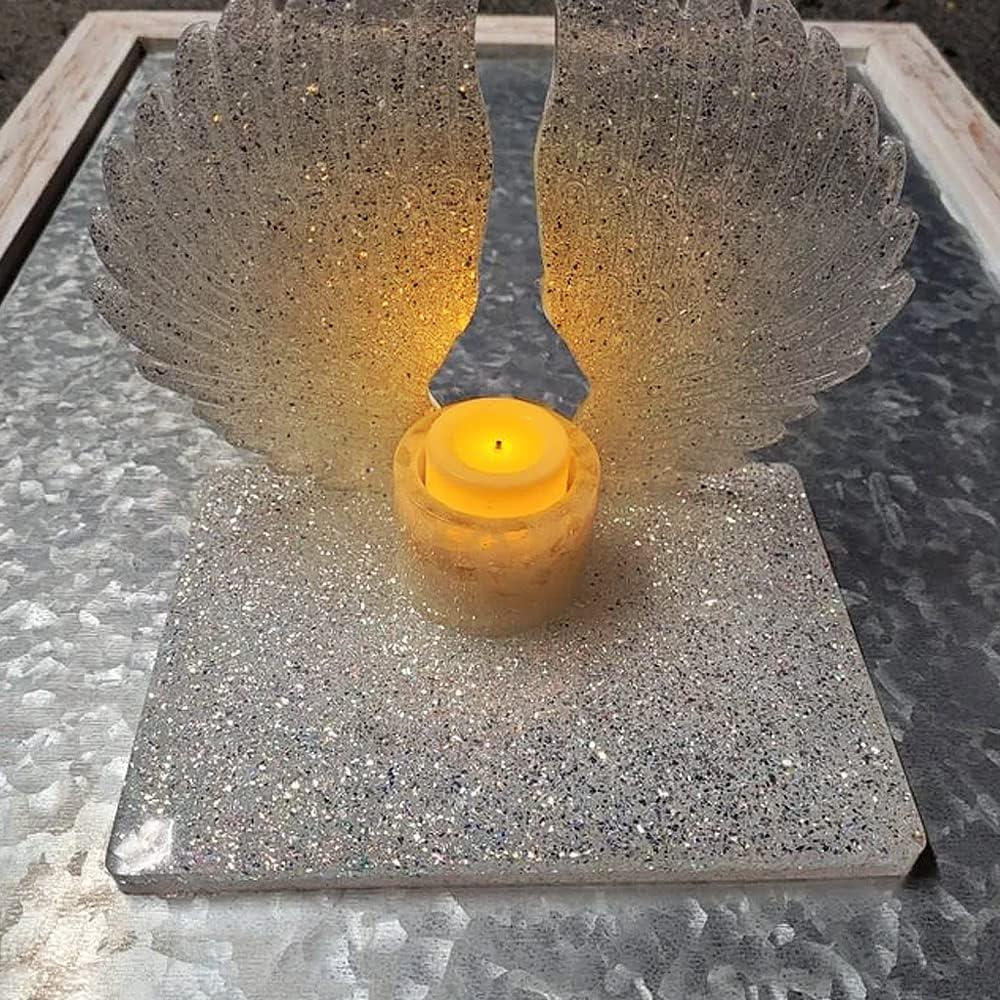 Juego de Moldes de Silicona Smays para Resina - Alas de Ángel y Cuadrado Grande