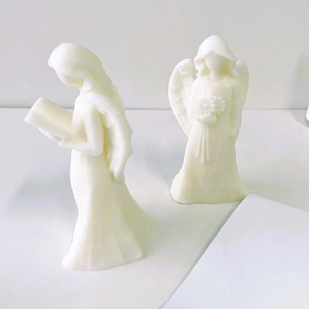 Molde de Vela de Ángel XMOX en Silicona 7.1x11.7cm DIY