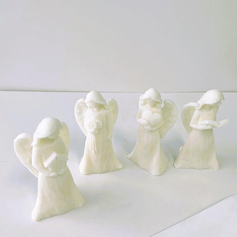 Molde de Vela de Ángel XMOX en Silicona 7.1x11.7cm DIY