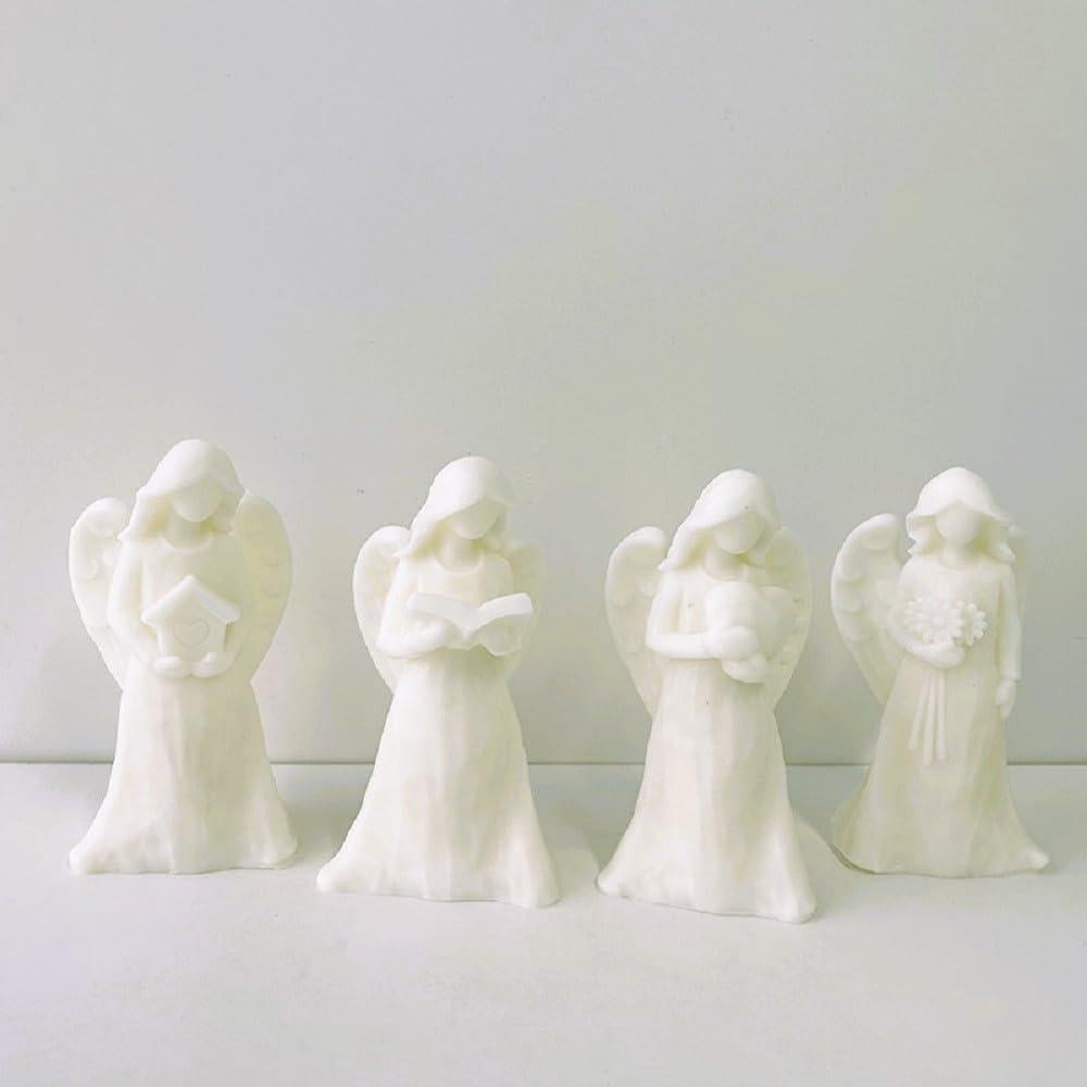 Molde de Vela de Ángel XMOX en Silicona 7.1x11.7cm DIY