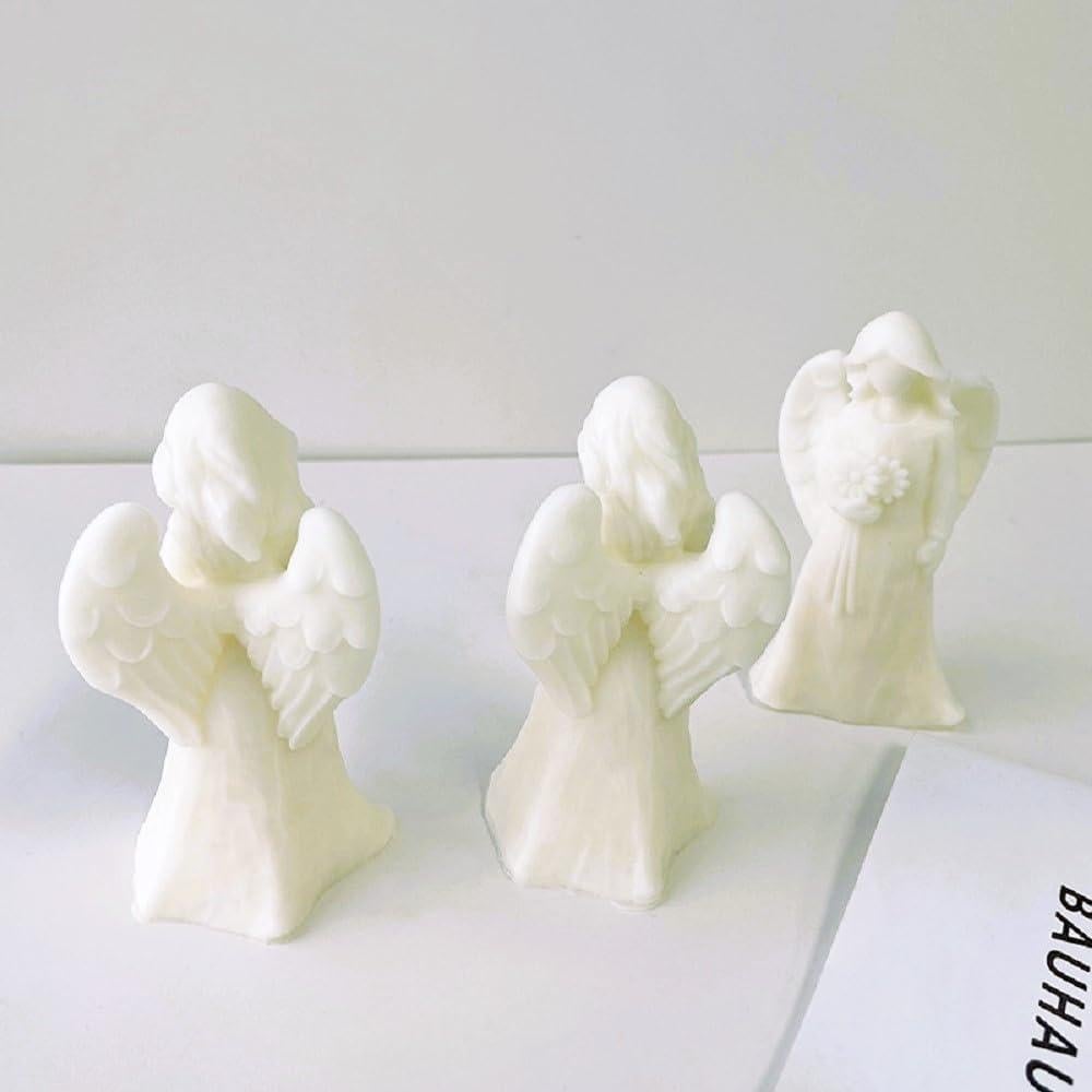Molde de Vela de Ángel XMOX en Silicona 7.1x11.7cm DIY