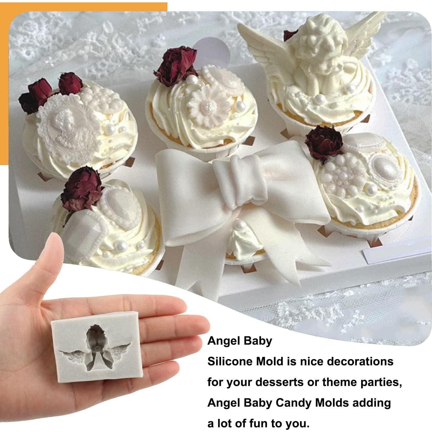 Molde de Silicona para Fondant Sijiangmold - 5 Piezas de Ángel