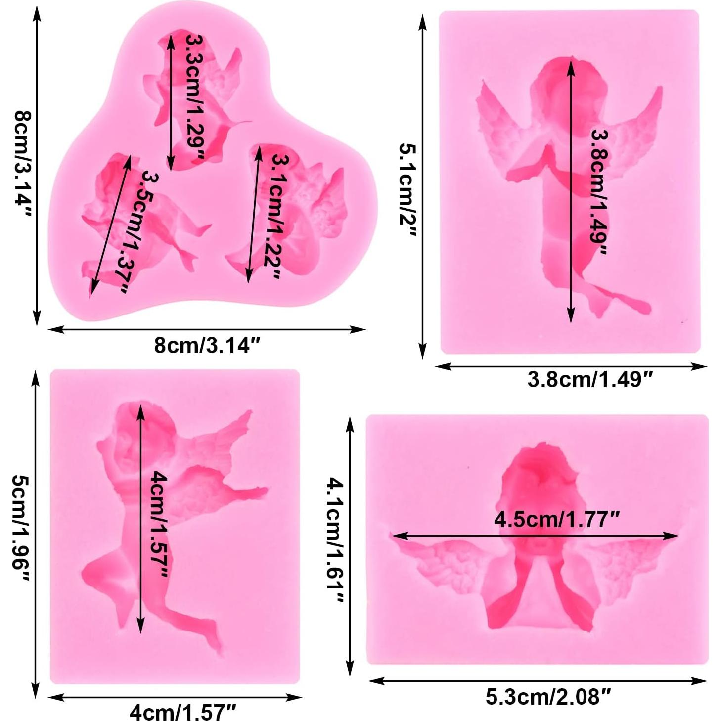 Moldes de Silicona RFGHAC de Ángel Bebé - Set de 4 Piezas