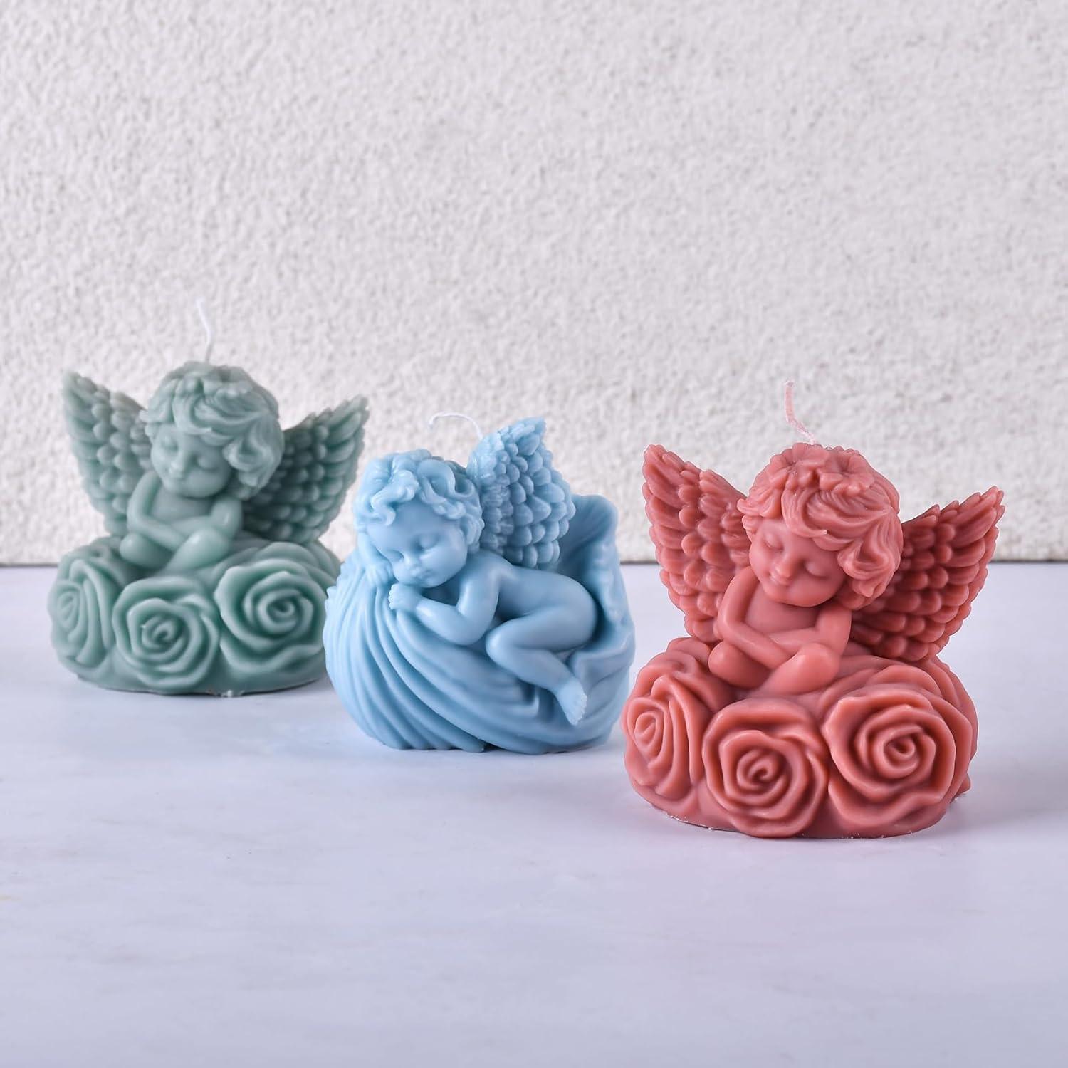 Molde de Silicona para Velas Angelicales HOMYCOCO 2 Piezas