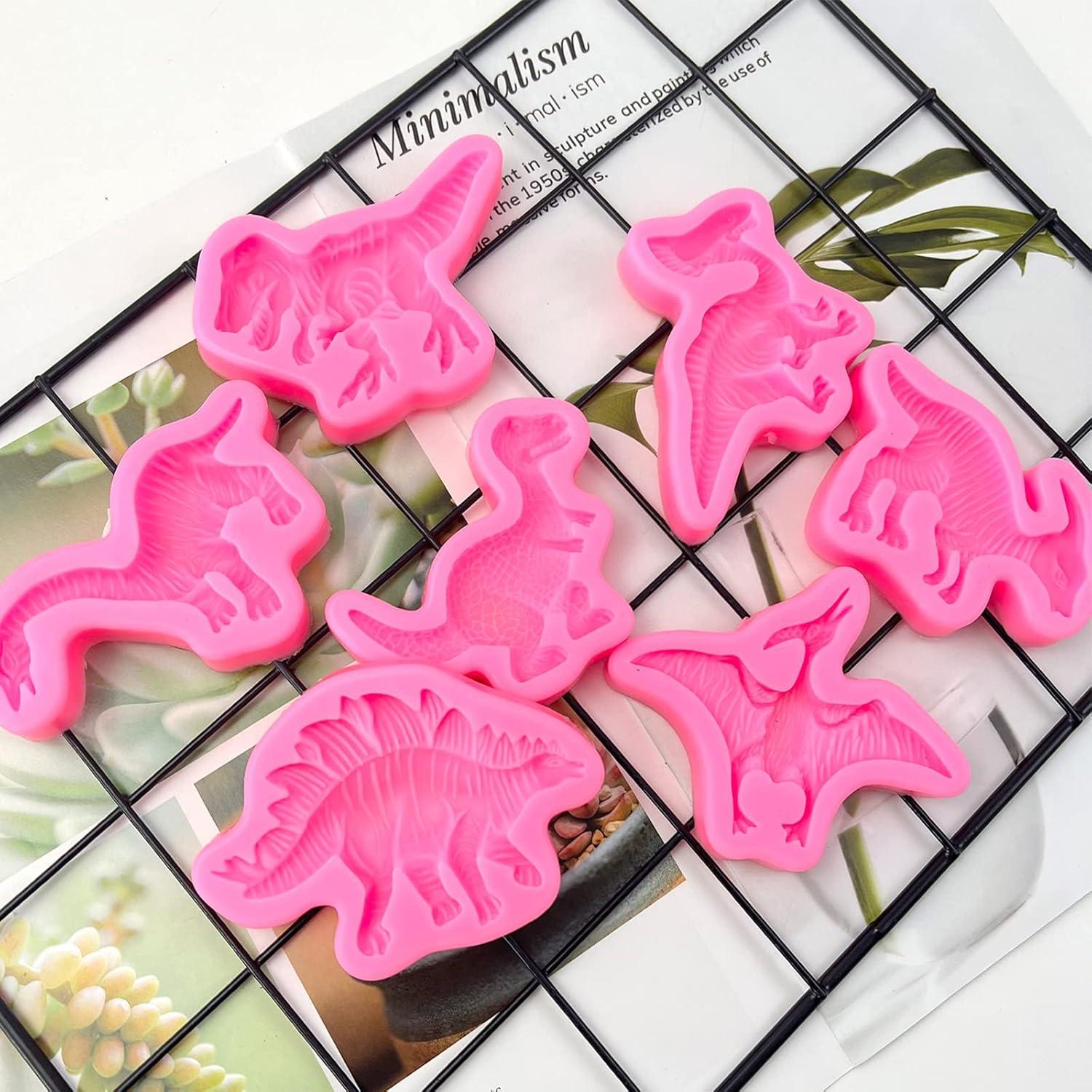 Moldes de Silicona de Dinosaurio Rainmae - 7 Piezas 3D