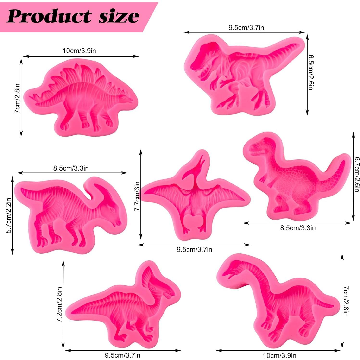 Moldes de Silicona de Dinosaurio Rainmae - 7 Piezas 3D