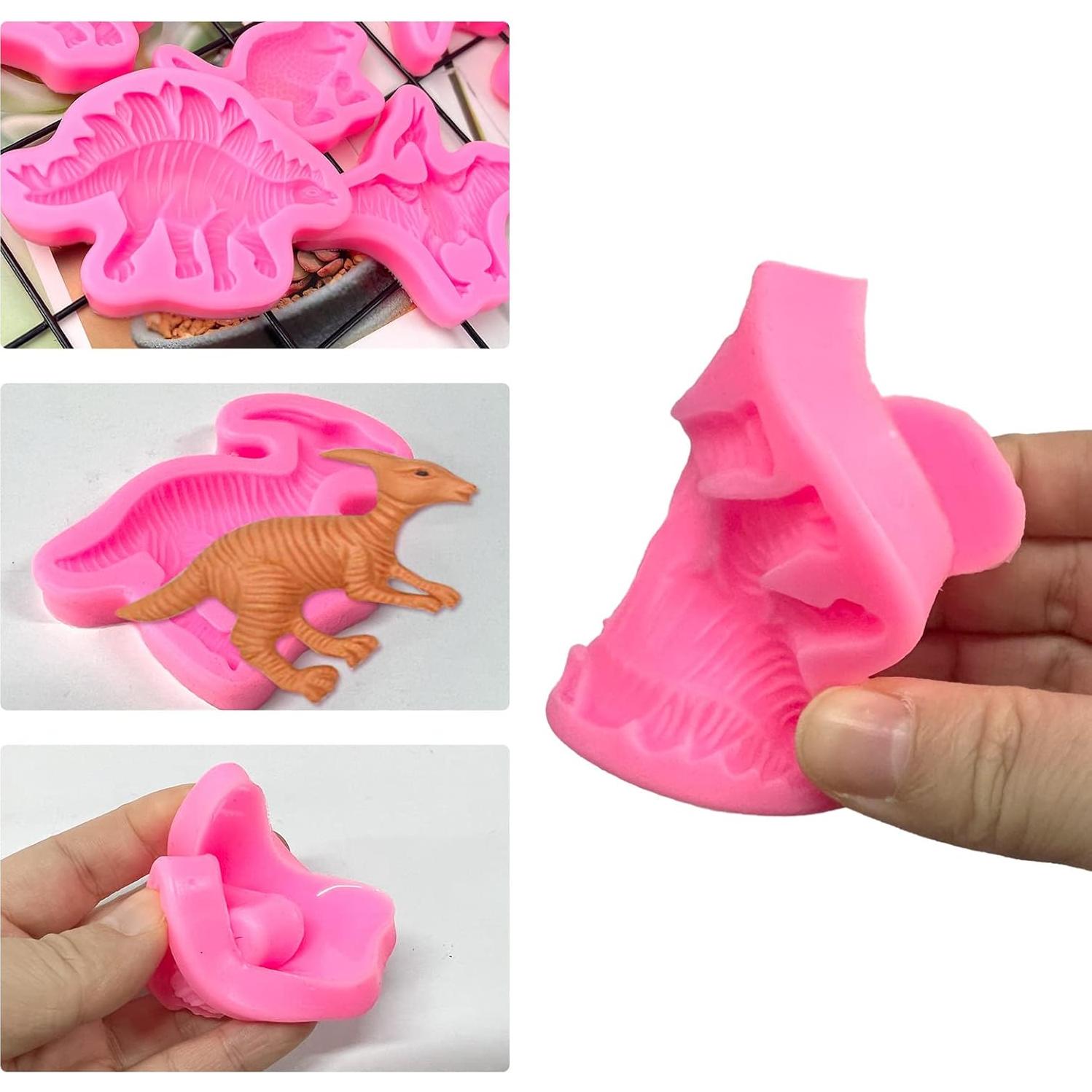 Moldes de Silicona de Dinosaurio Rainmae - 7 Piezas 3D